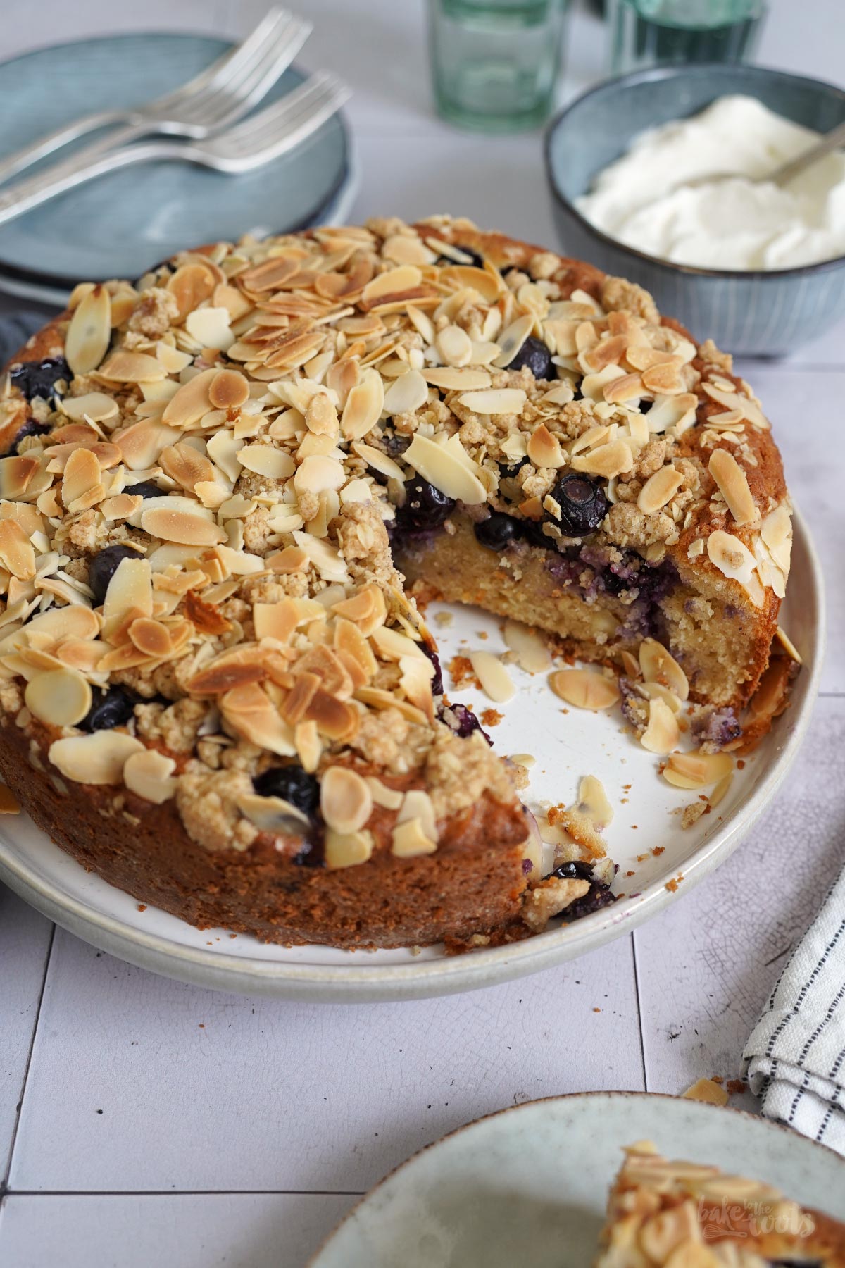 Blueberry Almond Coffee Cake | Bake to the roots