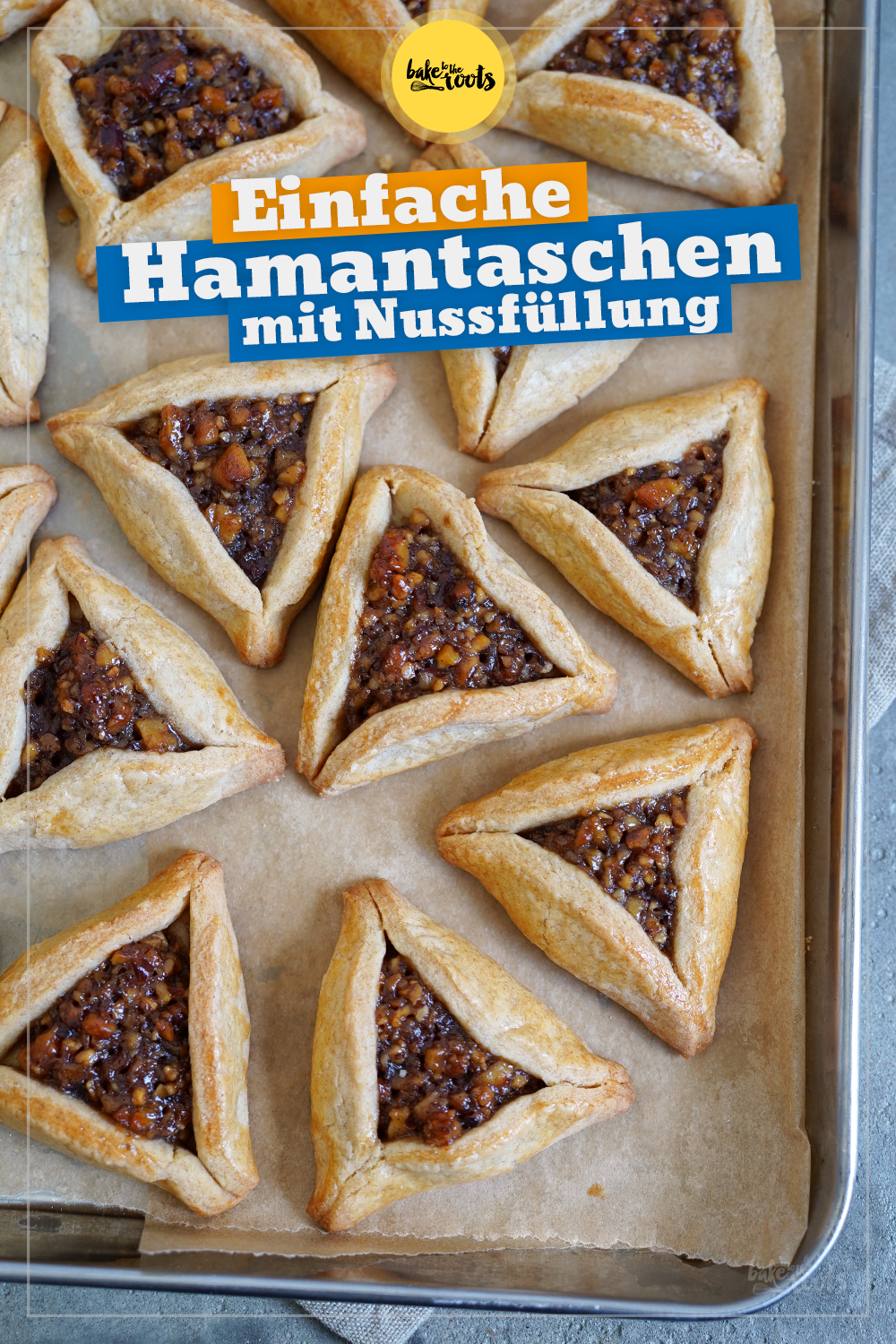 Hamantaschen mit Nussfüllung | Bake to the roots