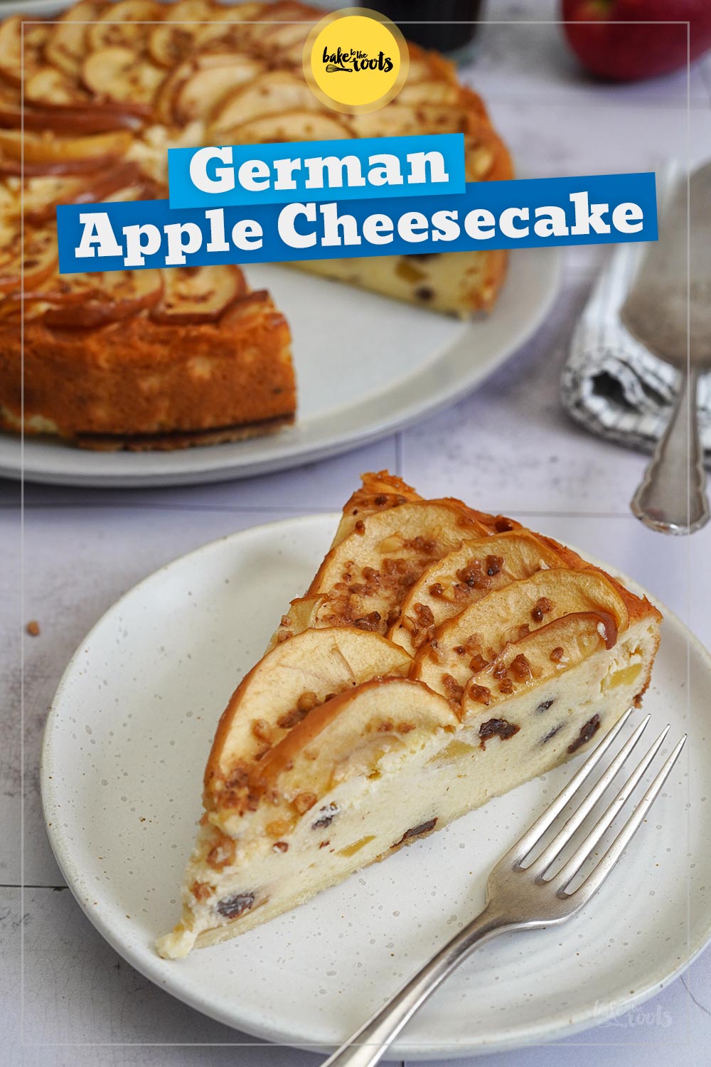 German Apple Cheesecake (Quark Apfelkuchen) | Bake to the roots
