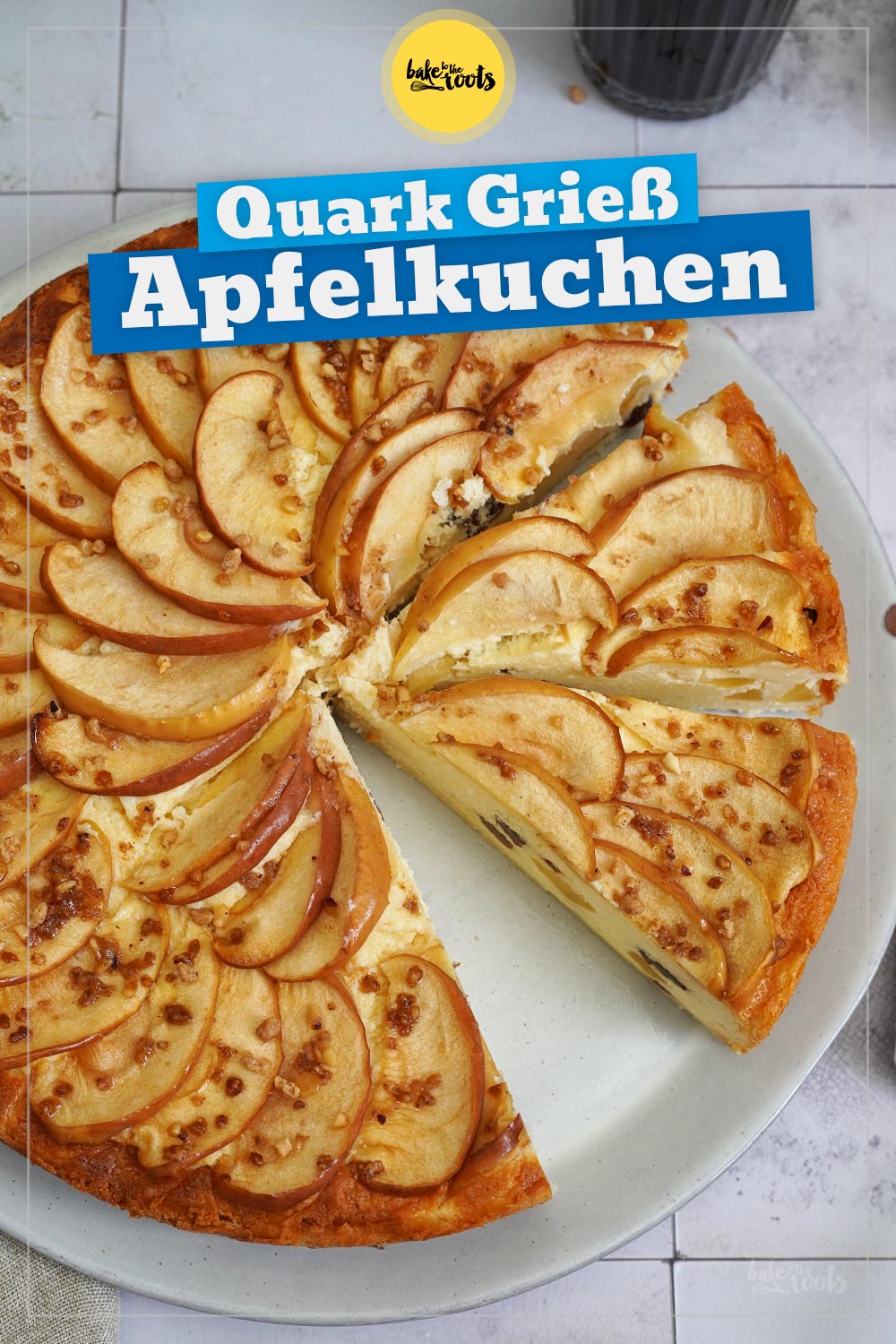 Quark Grieß Apfelkuchen | Bake to the roots