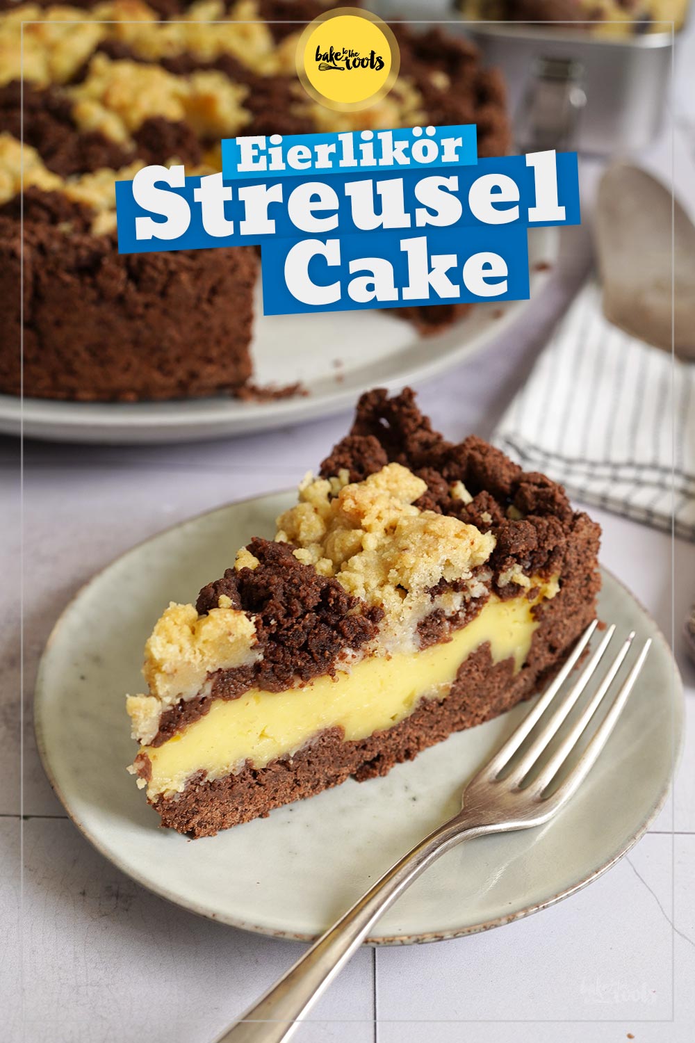 German Eierlikör Custard Streusel Cake | Bake to the roots