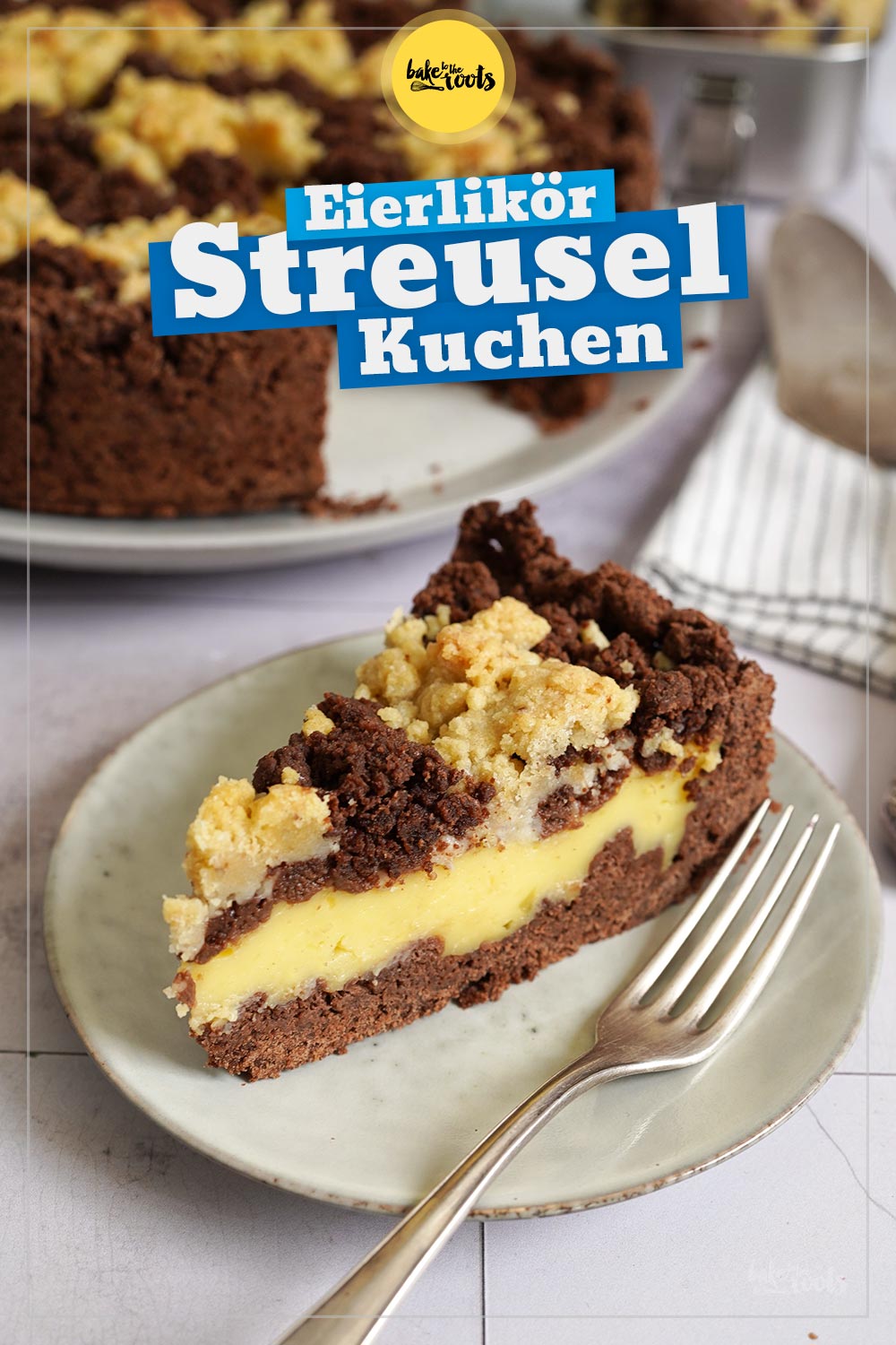 Eierlikör Pudding Streuselkuchen | Bake to the roots