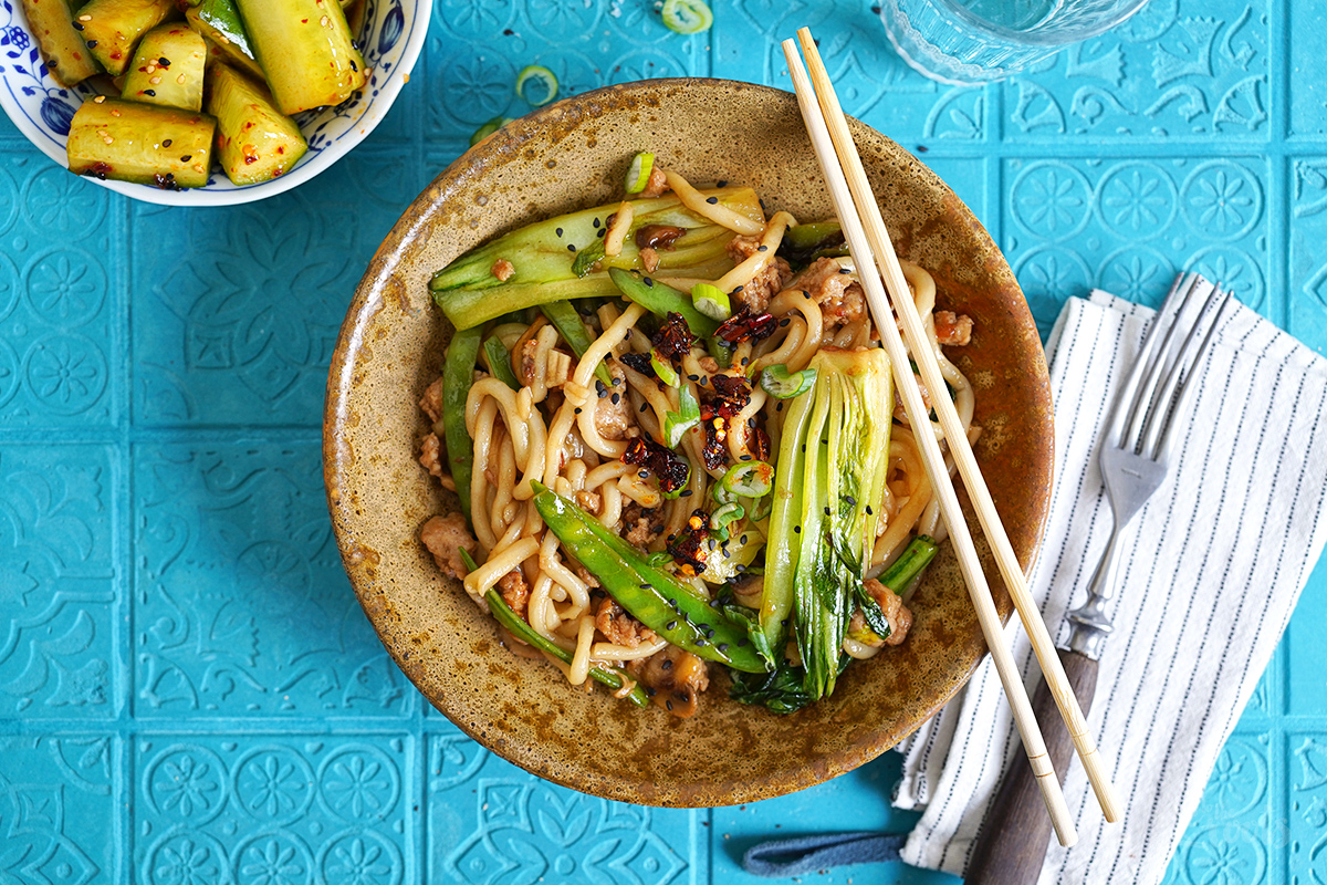 Yaki Udon with Pork | Bake to the roots