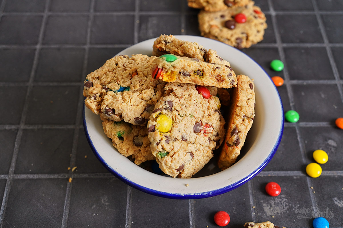 Haferflocken Erdnussbutter M&M's Cookies | Bake to the roots