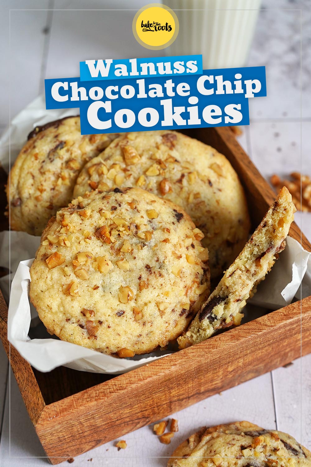 Walnuss Chocolate Chip Cookies | Bake to the roots