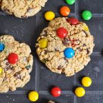 Haferflocken Erdnussbutter M&M's Cookies | Bake to the roots