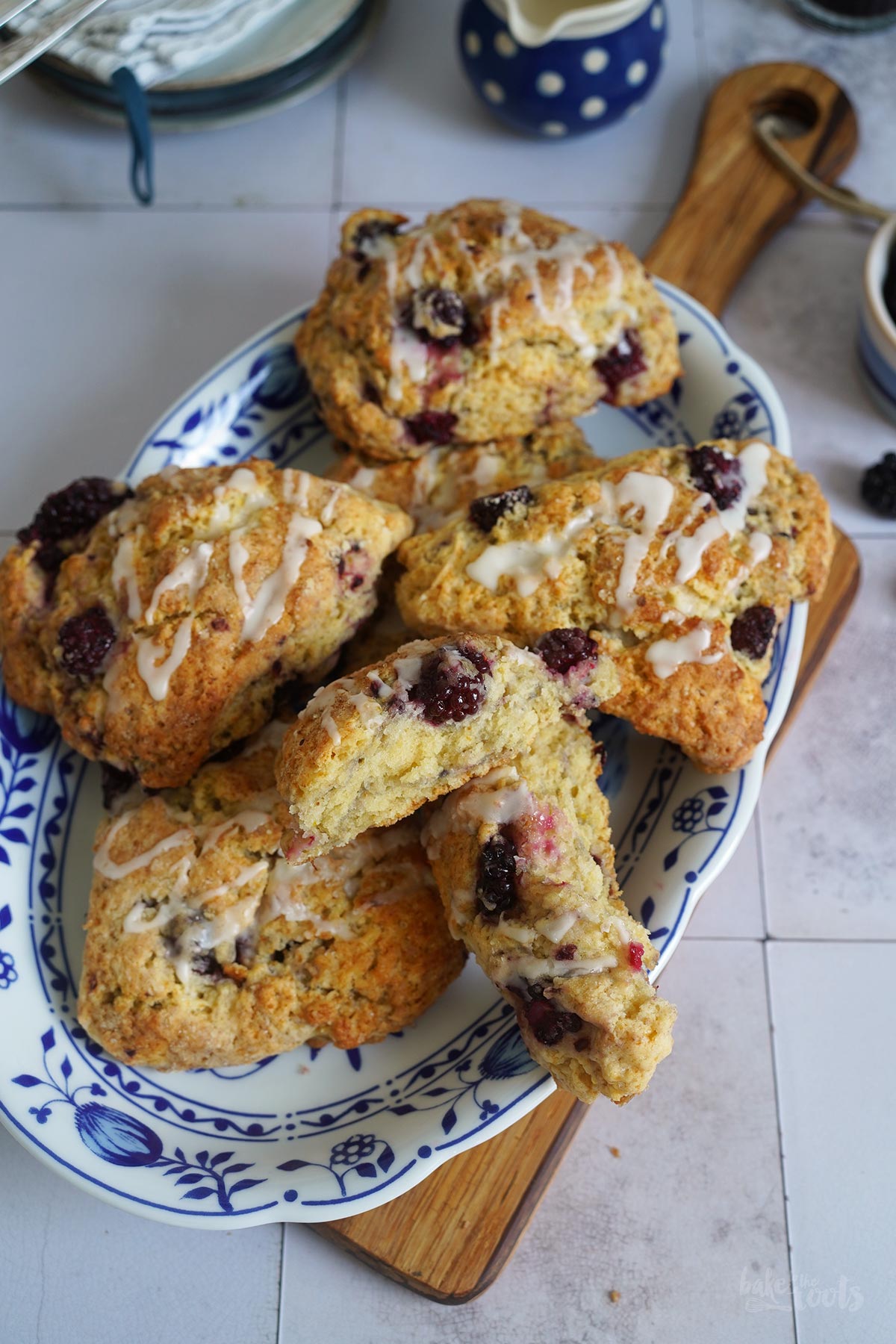 Quick & Easy Blackberry Scones | Bake to the roots