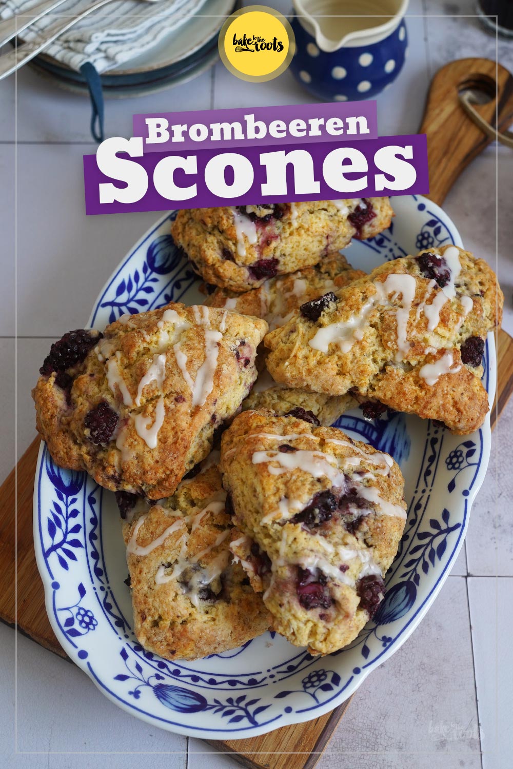Einfache Brombeeren Scones | Bake to the roots