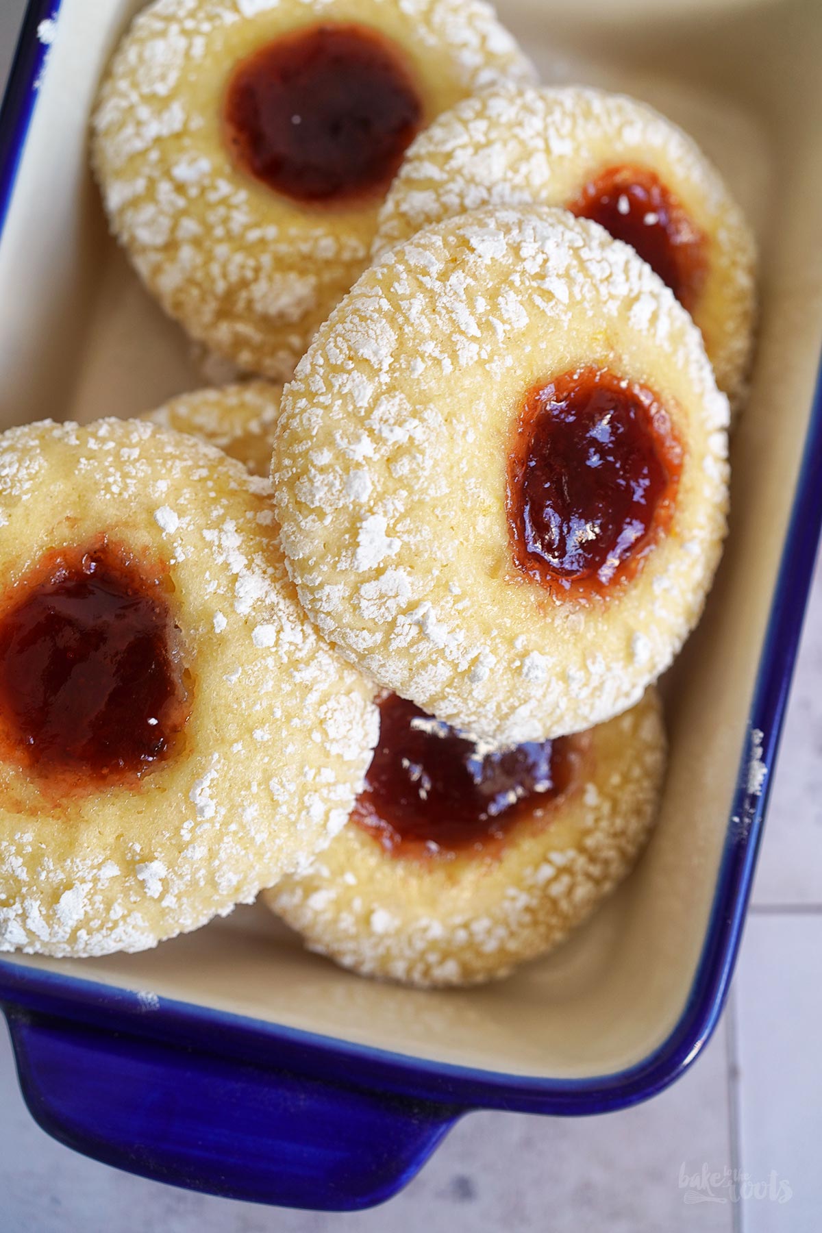 Strawberry Lemon Crinkle Cookies | Bake to the roots