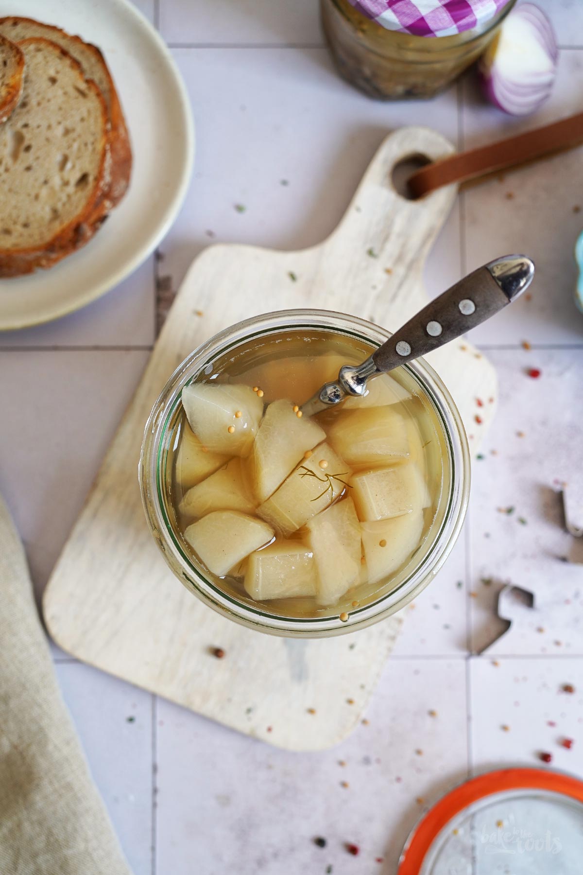 Eingelegte Senfgurken | Bake to the roots