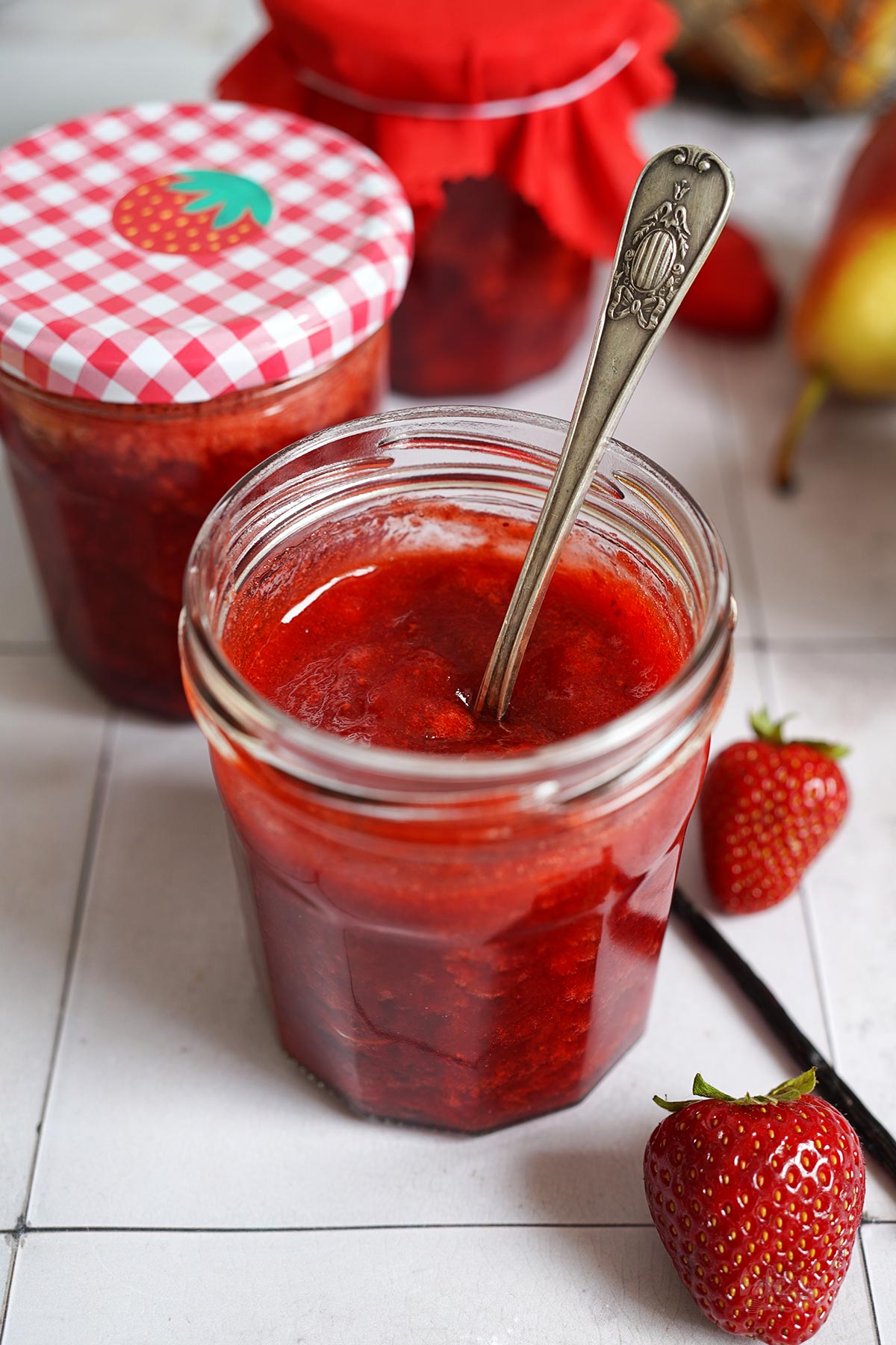 Erdbeer-Vanille Marmelade (ohne Zuckerzusatz) | Bake to the roots