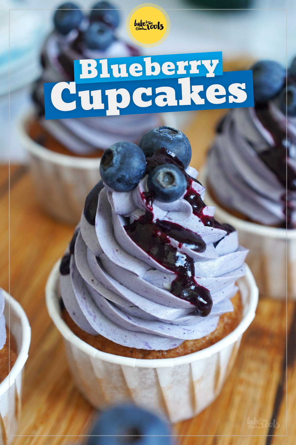 Einfache Blaubeeren Cupcakes | Bake to the roots