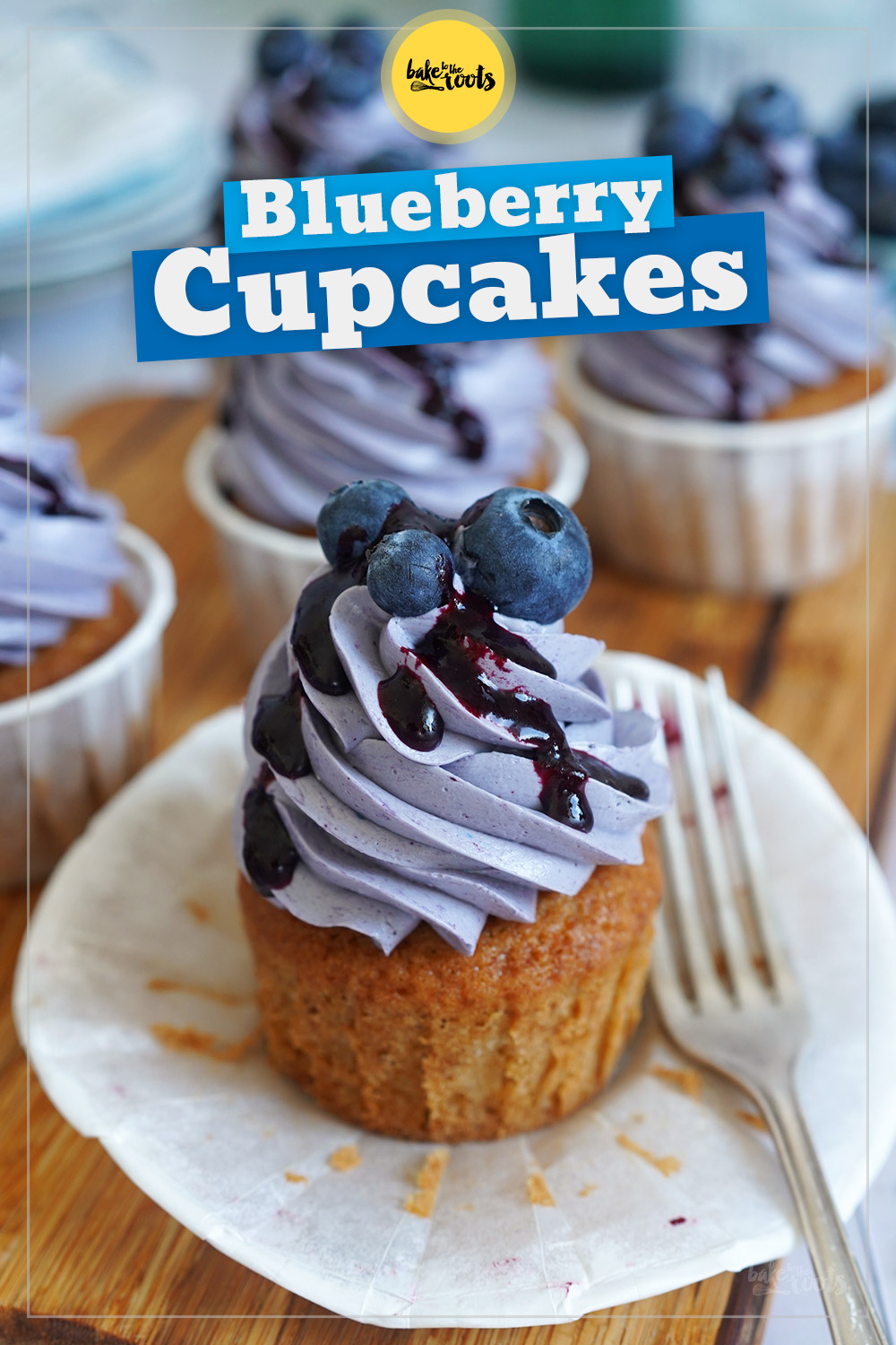 Einfache Blaubeeren Cupcakes | Bake to the roots