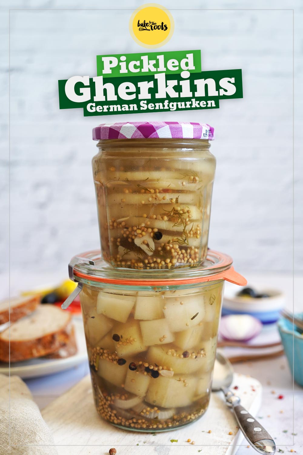 Pickled Gherkins with Mustard Seeds | Bake to the roots