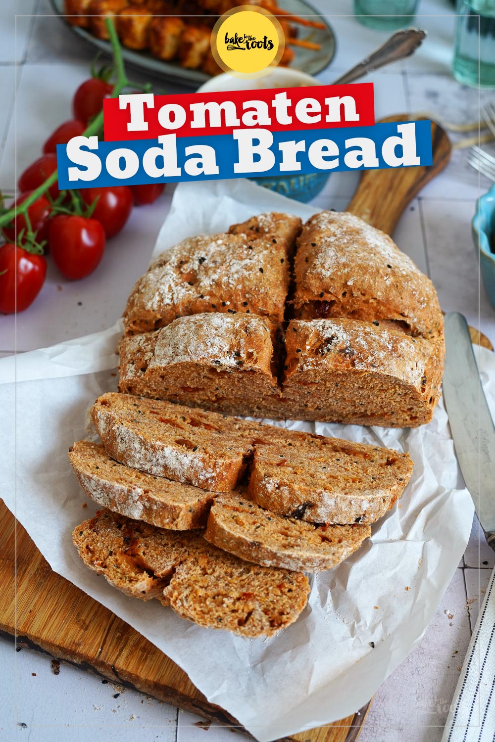 Schnelles Tomaten Soda Bread mit Schwarzkümmel | Bake to the roots