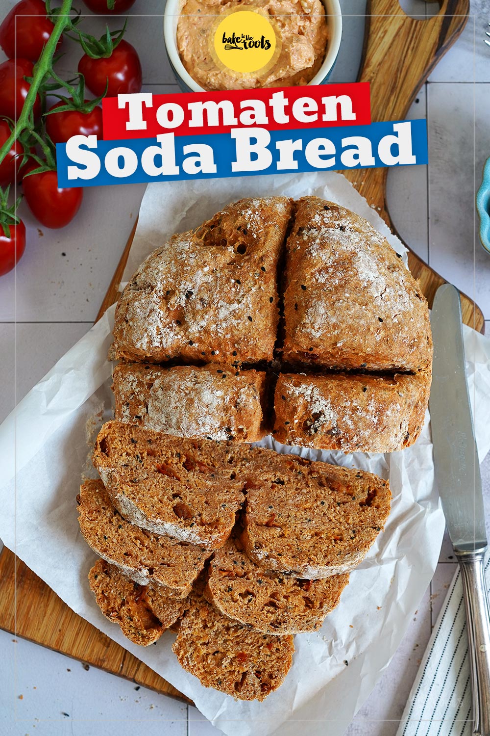 Schnelles Tomaten Soda Bread mit Schwarzkümmel | Bake to the roots