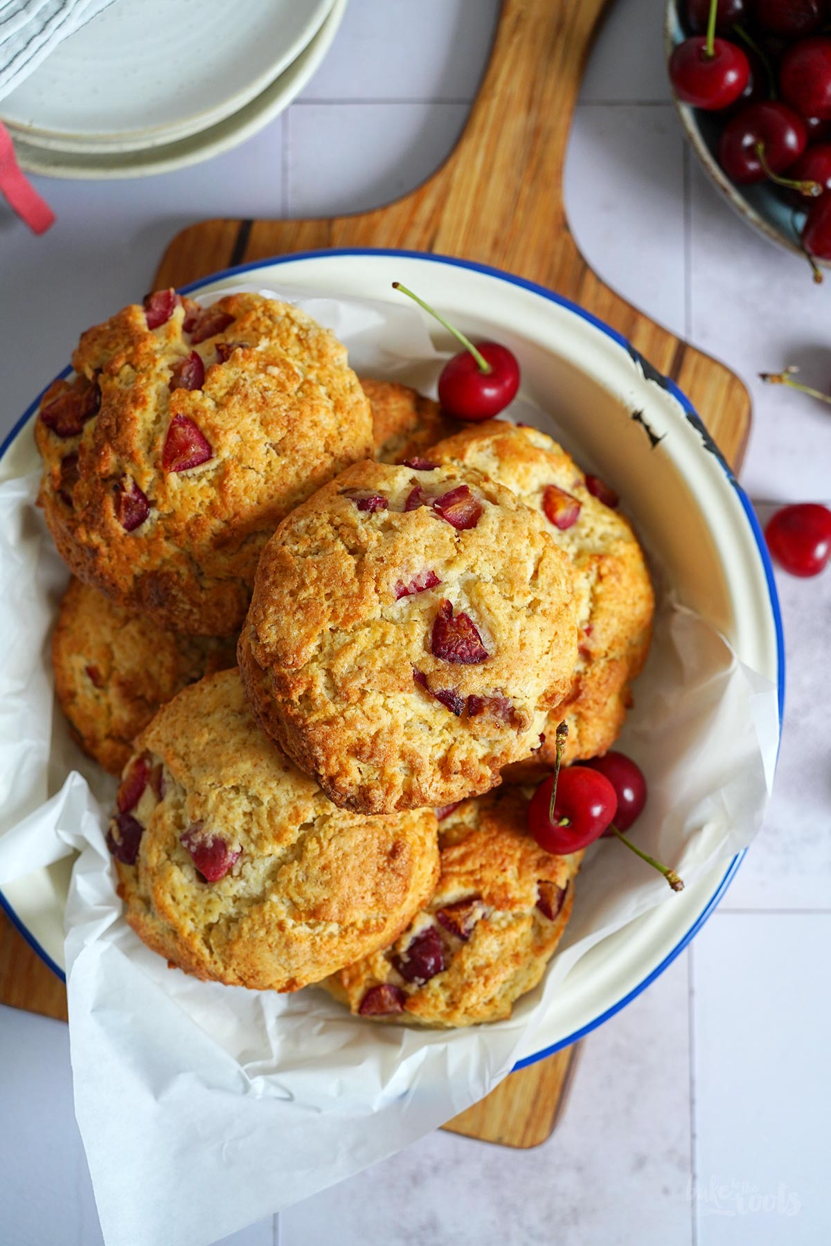 Cherry Marzipan Scones | Bake to the roots