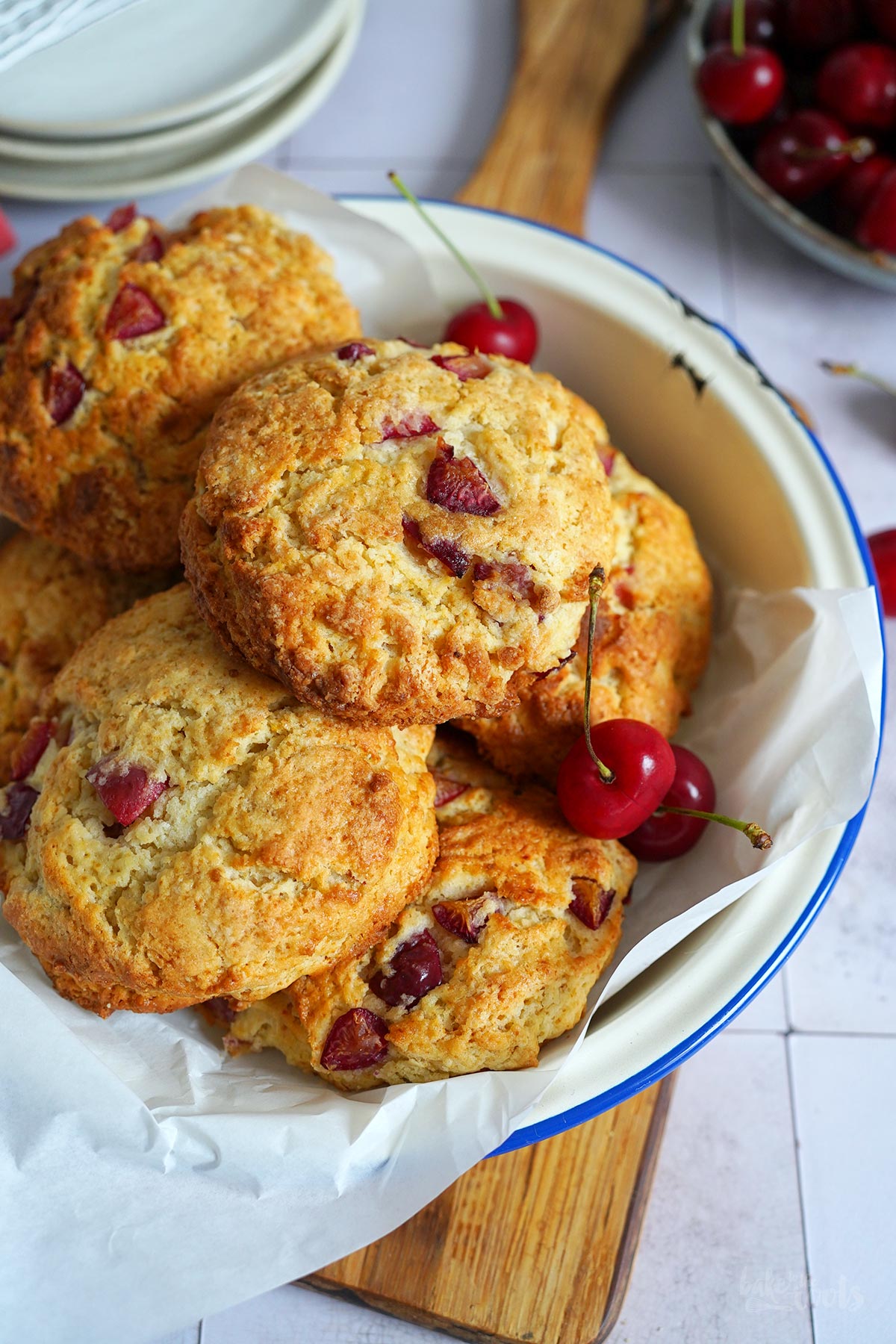 Cherry Marzipan Scones | Bake to the roots