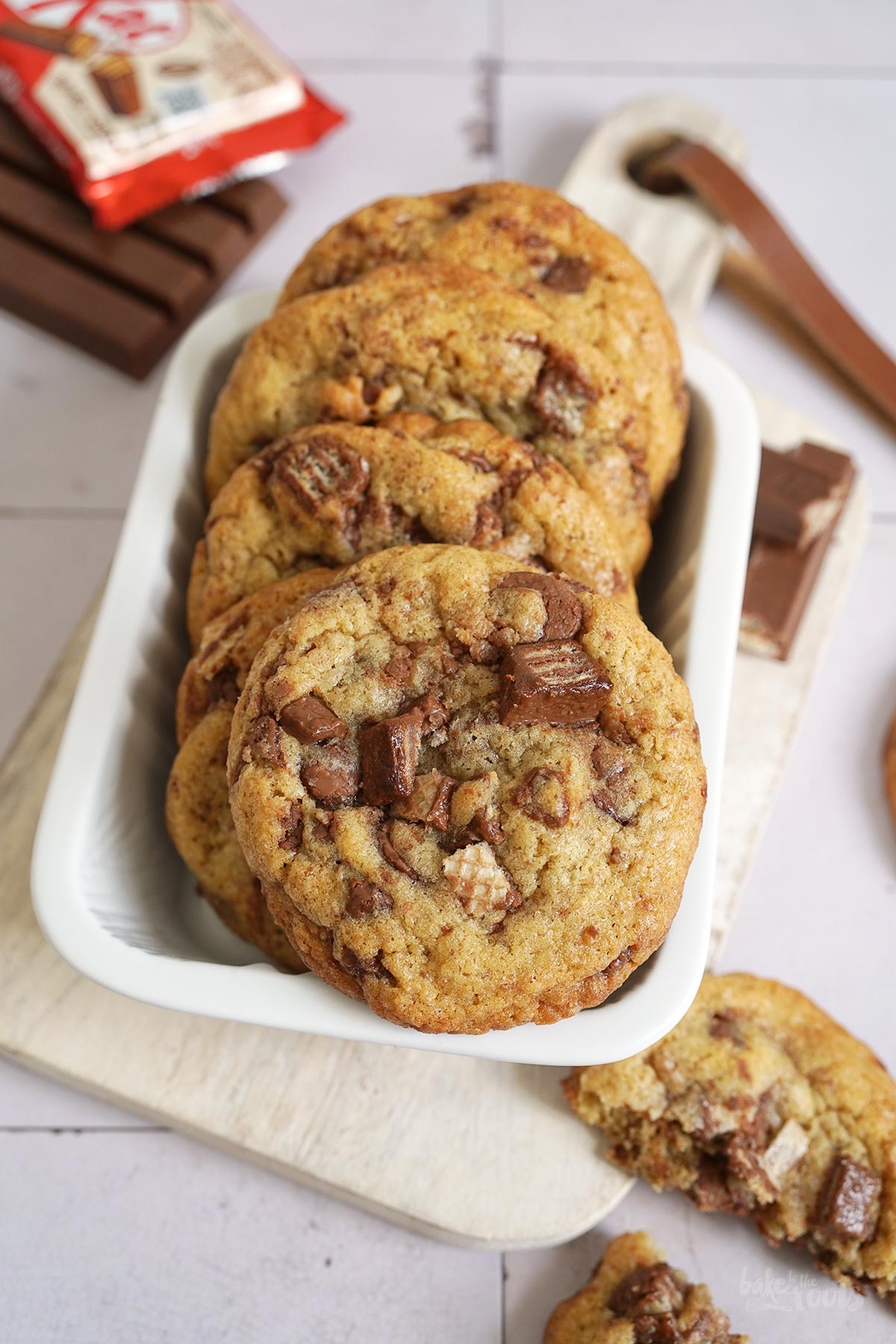 Kitkat Chocolate Chip Cookies | Bake to the roots