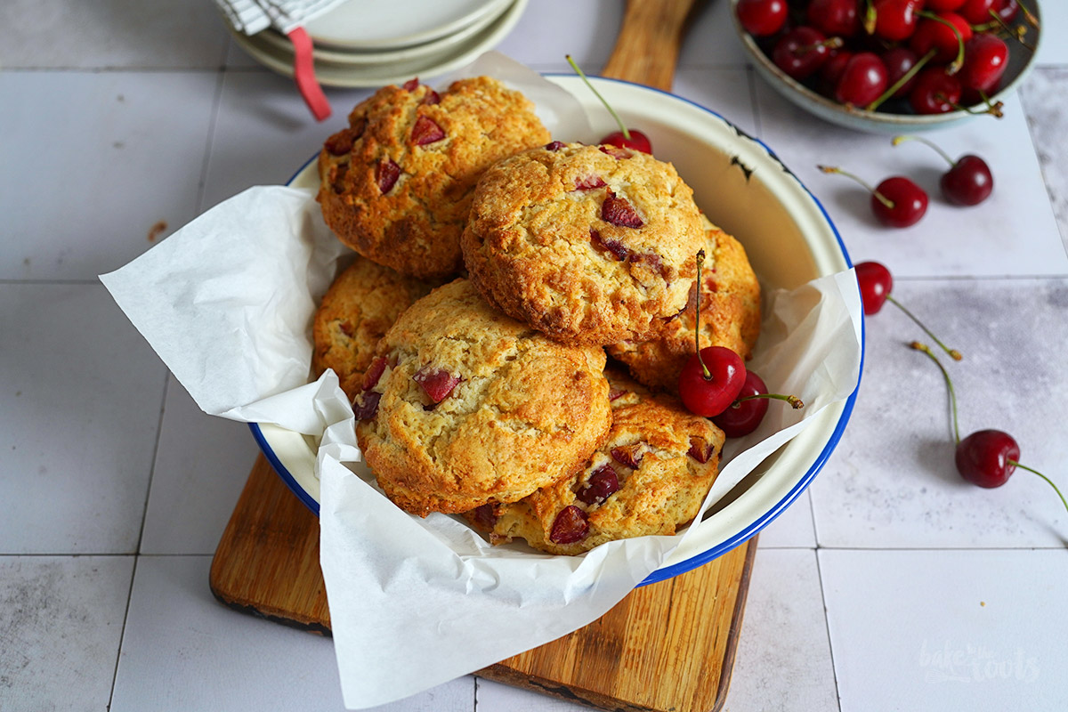 Cherry Marzipan Scones | Bake to the roots