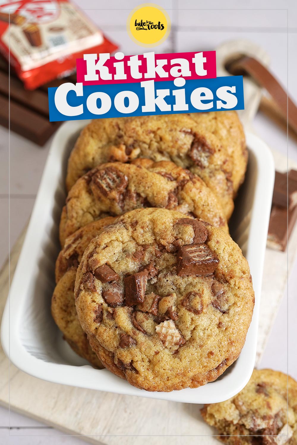 Kitkat Chocolate Chip Cookies | Bake to the roots