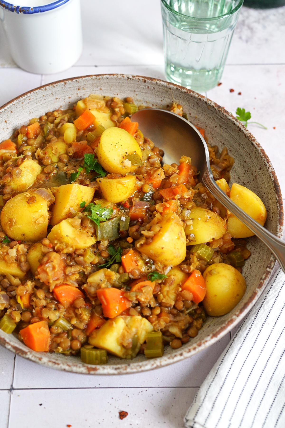 Eintopf mit Linsen & Kartoffeln (vegan) | Bake to the roots