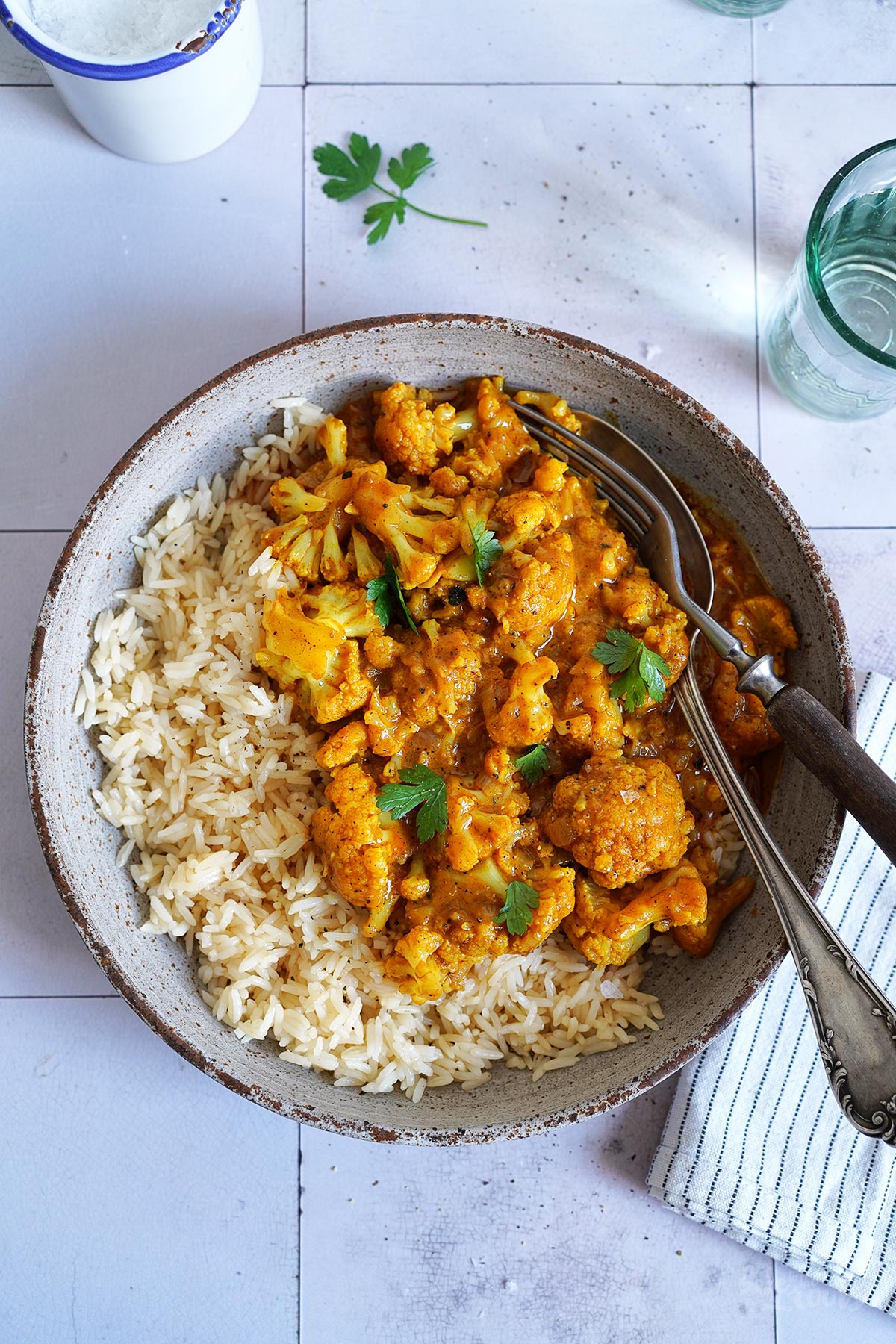 Butter Cauliflower with Rice | Bake to the roots