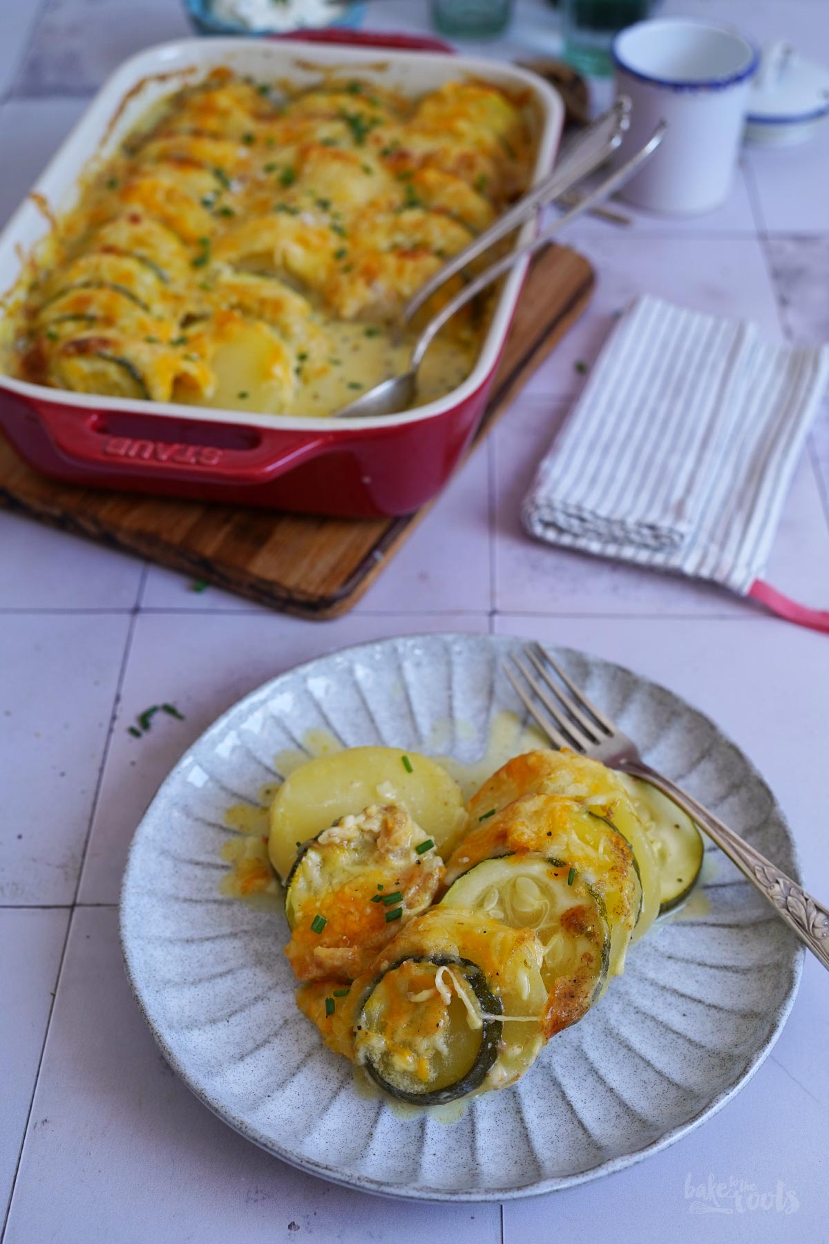 Einfacher Zucchini & Kartoffel Auflauf | Bake to the roots