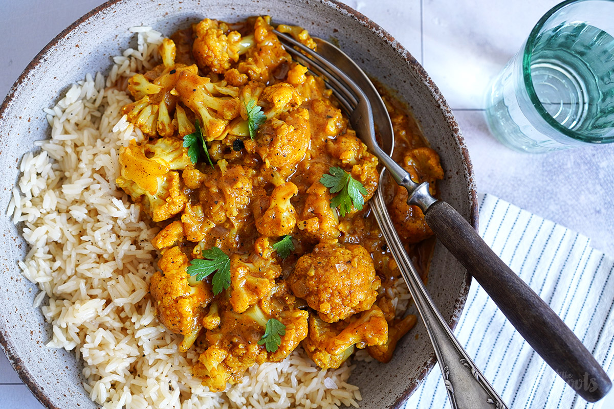 Butter Cauliflower with Rice | Bake to the roots