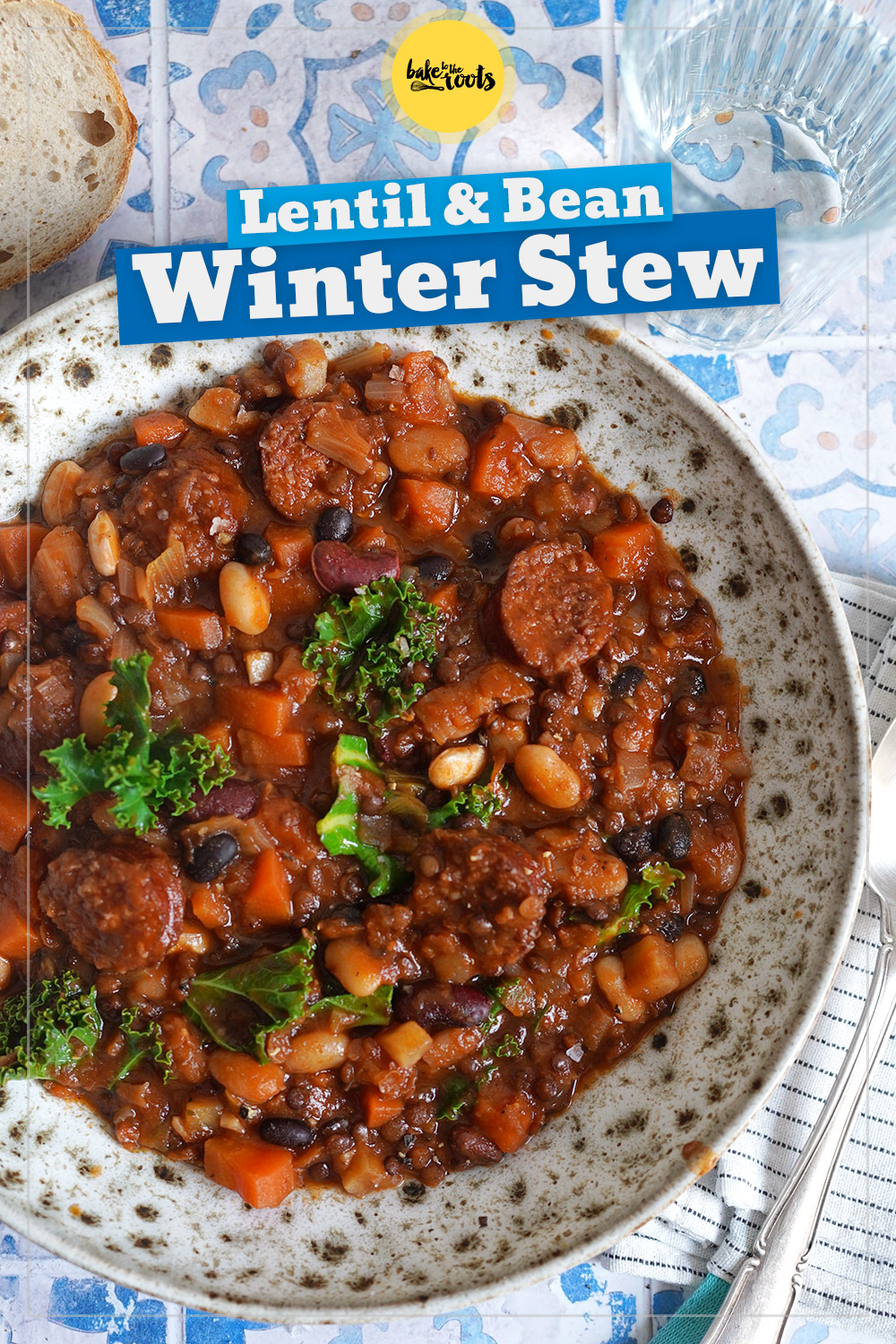 Stew with Beans, Lentils & Knackwurst | Bake to the roots