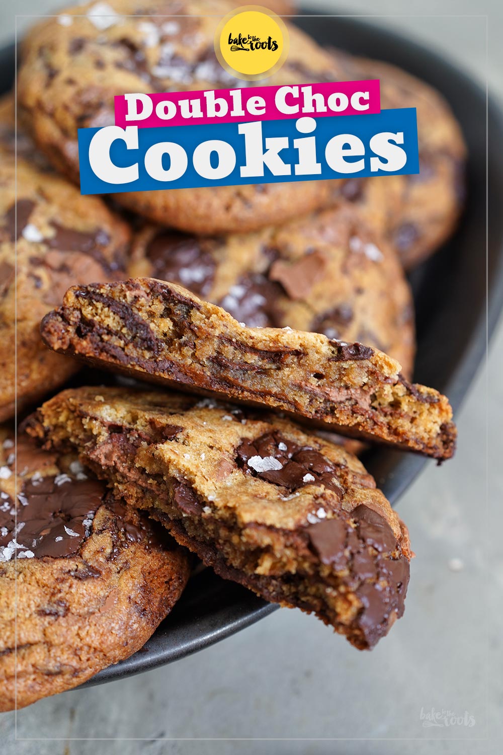 Double Chocolate Chip Cookies | Bake to the roots