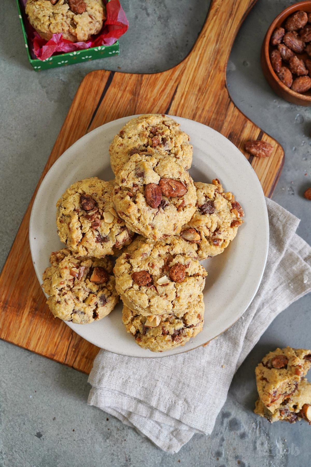 Gebrannte Mandeln & Nougat Löffelkekse | Bake to the roots