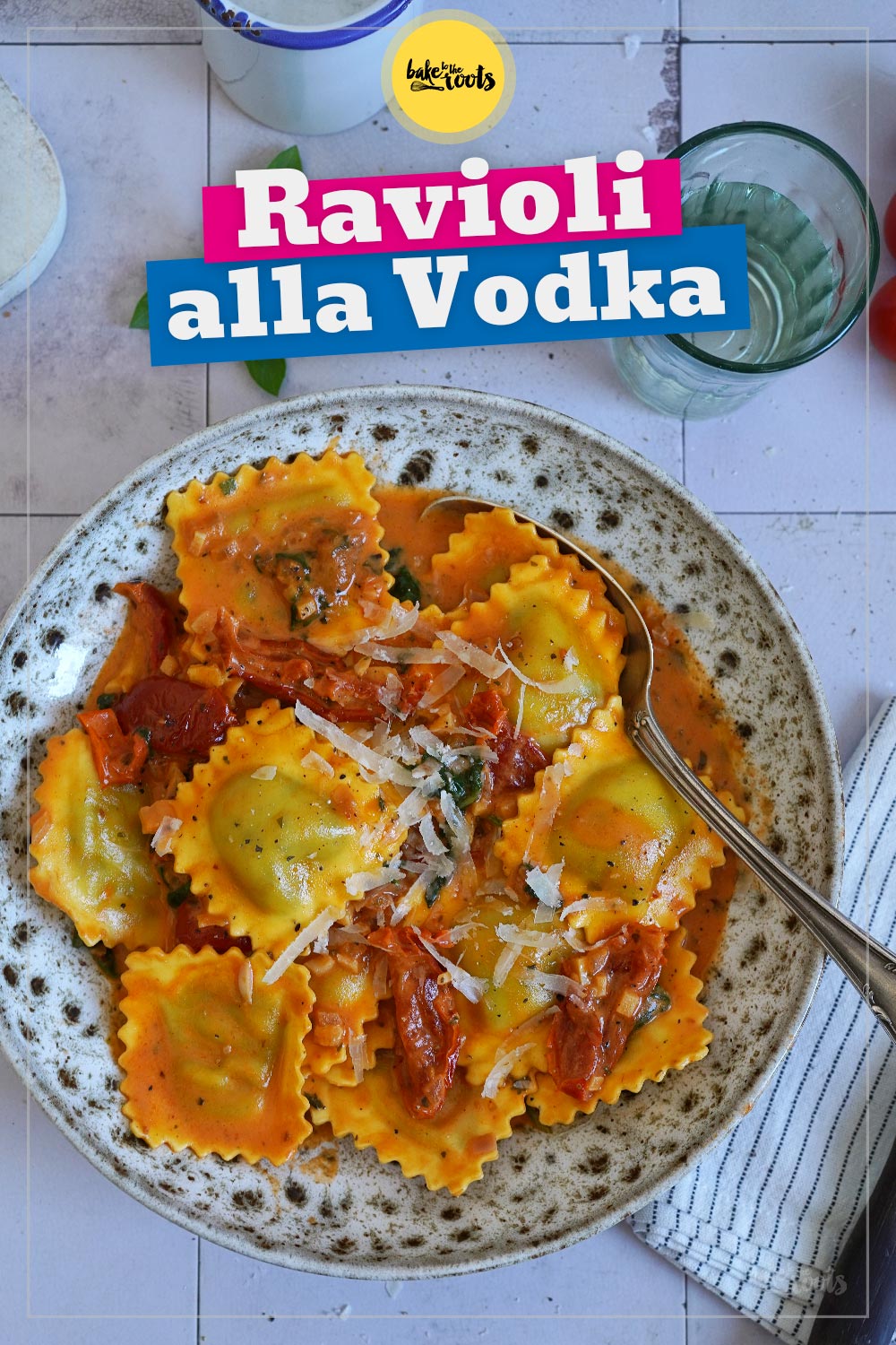 Ravioli alla Vodka mit Spinat | Bake to the roots