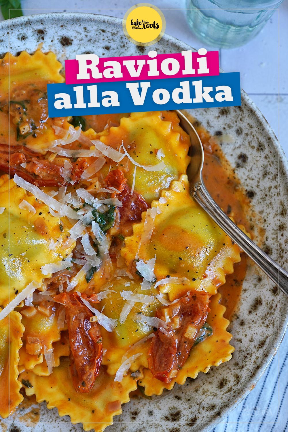 Ravioli alla Vodka mit Spinat | Bake to the roots