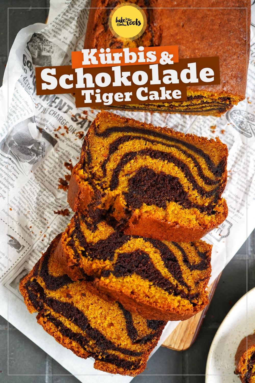 Kürbis & Schokolade Marmorkuchen (Tiger Cake) | Bake to the roots