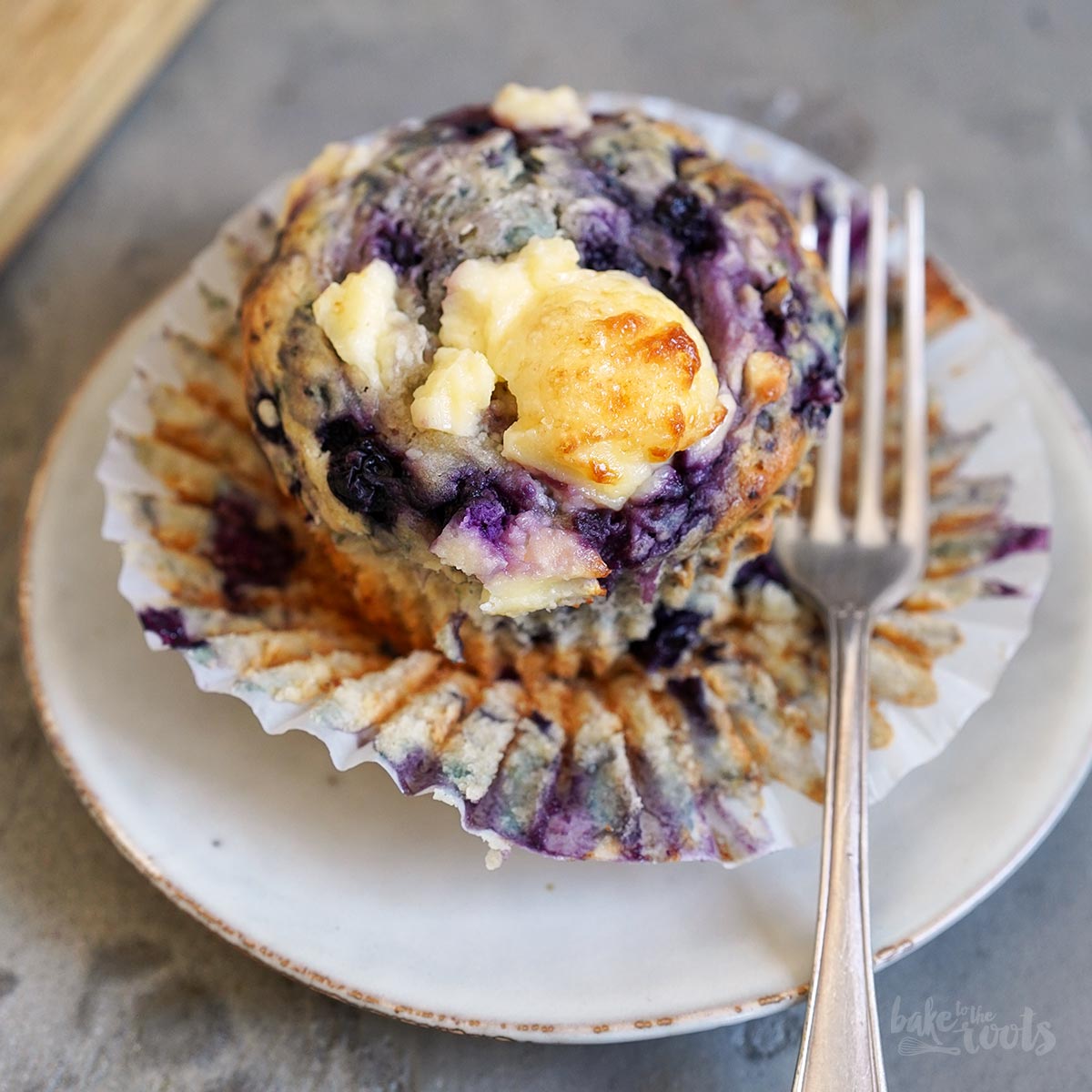 XL Blaubeeren Cheesecake Muffins | Bake to the roots | Bake to the roots