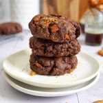 Chunky Biscoff Filled Chocolate Cookies | Bake to the roots