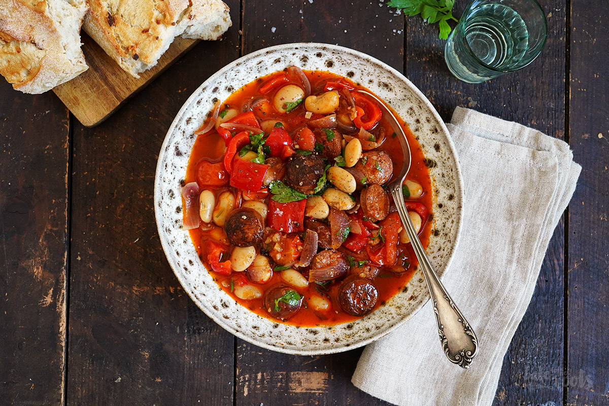 Suppe mit Chorizo & weißen Riesenbohnen | Bake to the roots