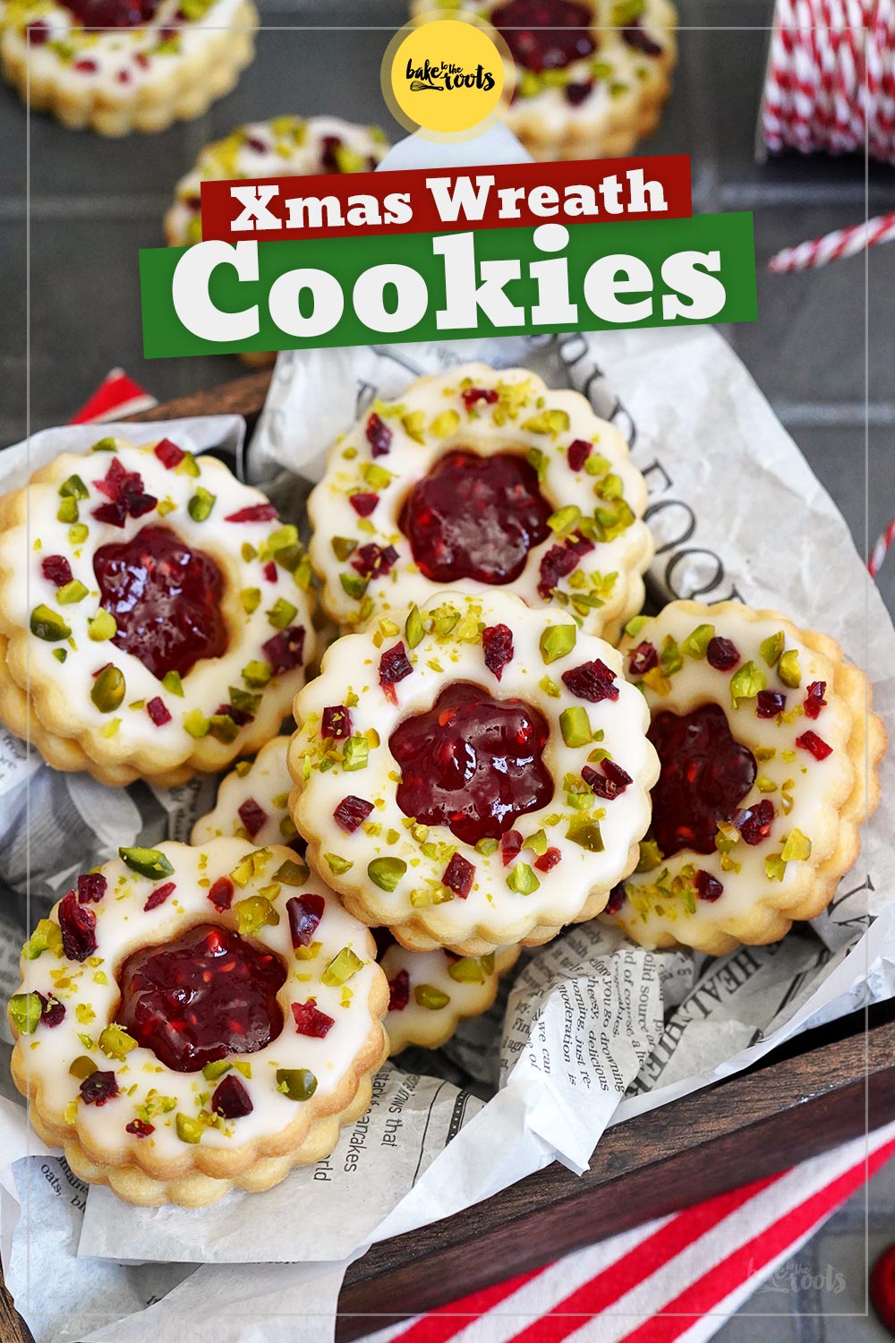 Xmas Wreath Cookies | Bake to the roots