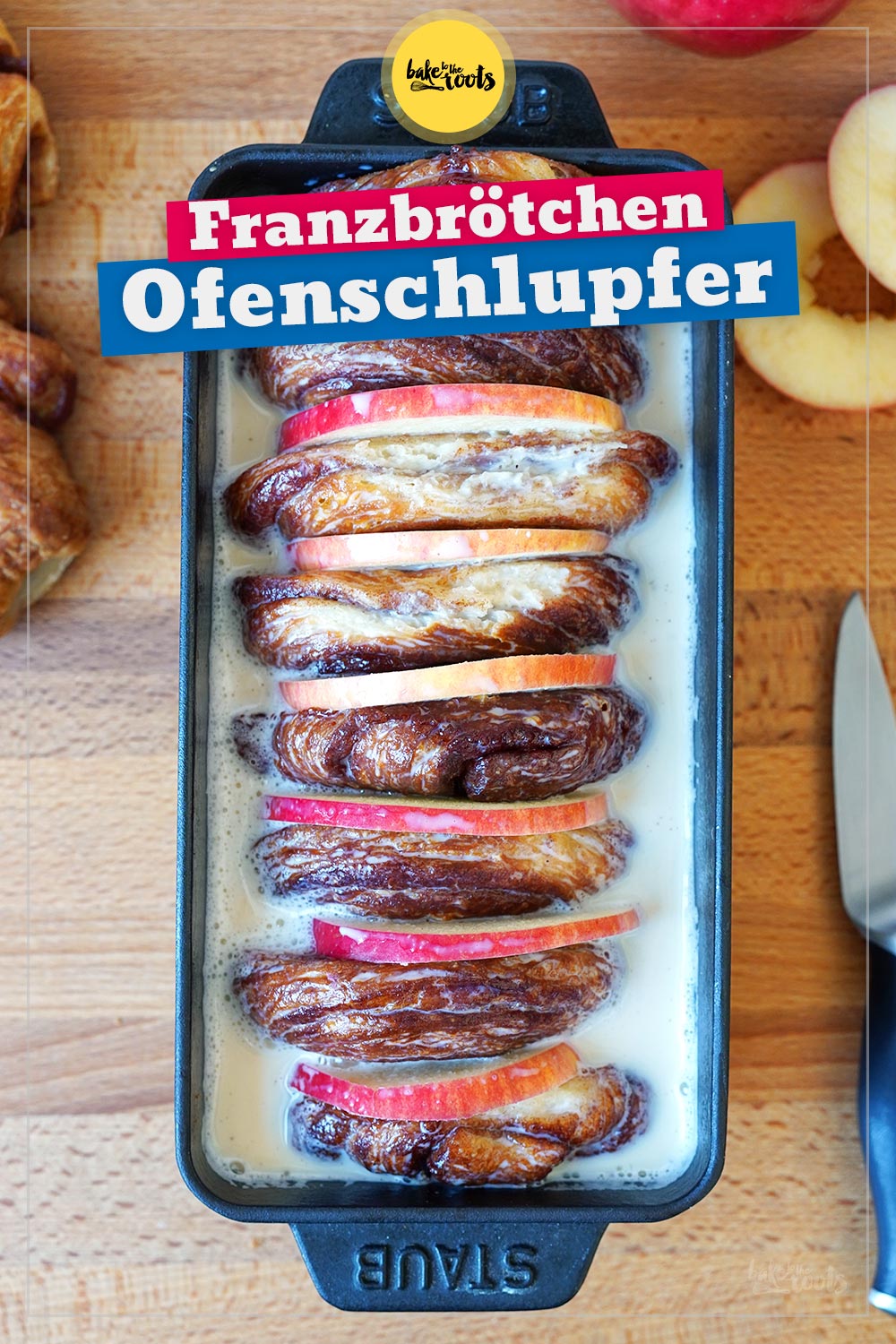 Franzbrötchen Ofenschlupfer (mit Äpfeln) | Bake to the roots