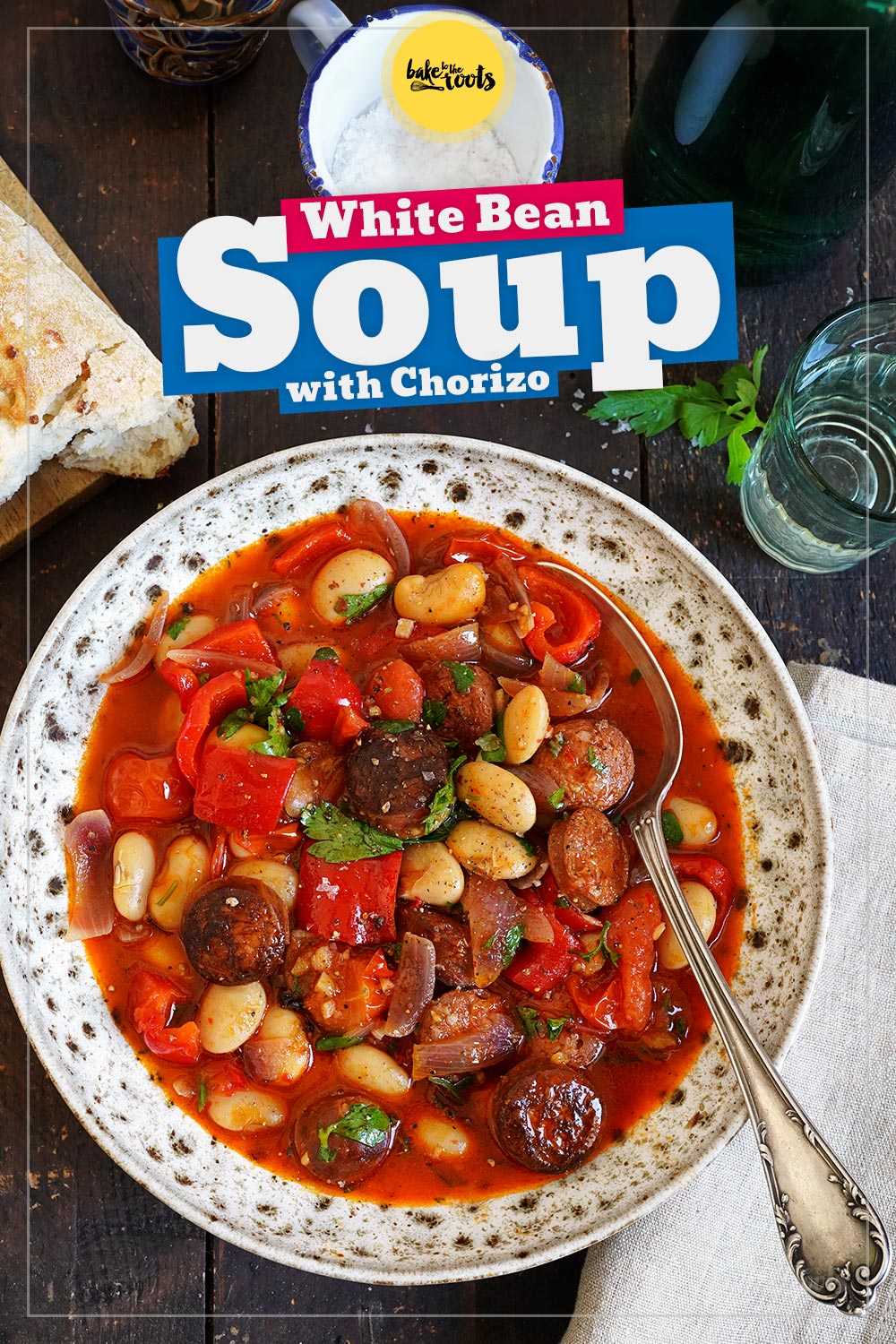 Easy Chorizo & White Bean Soup | Bake to the roots