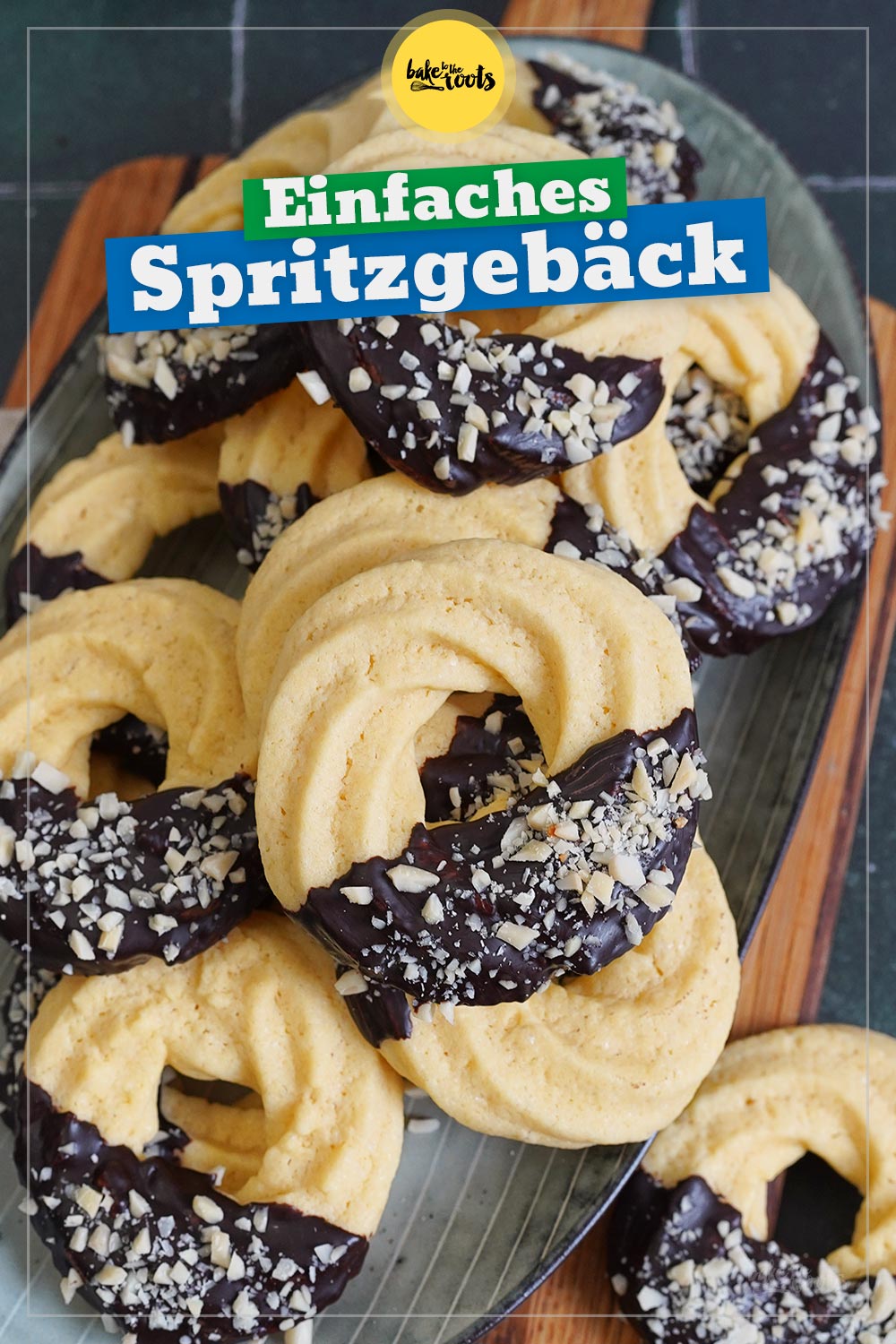 Einfaches Spritzgebäck mit Schokolade | Bake to the roots