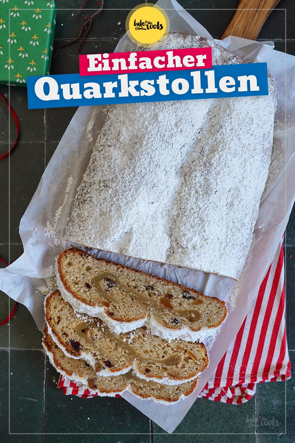 Einfacher Quarkstollen (ohne Rosinen) | Bake to the roots
