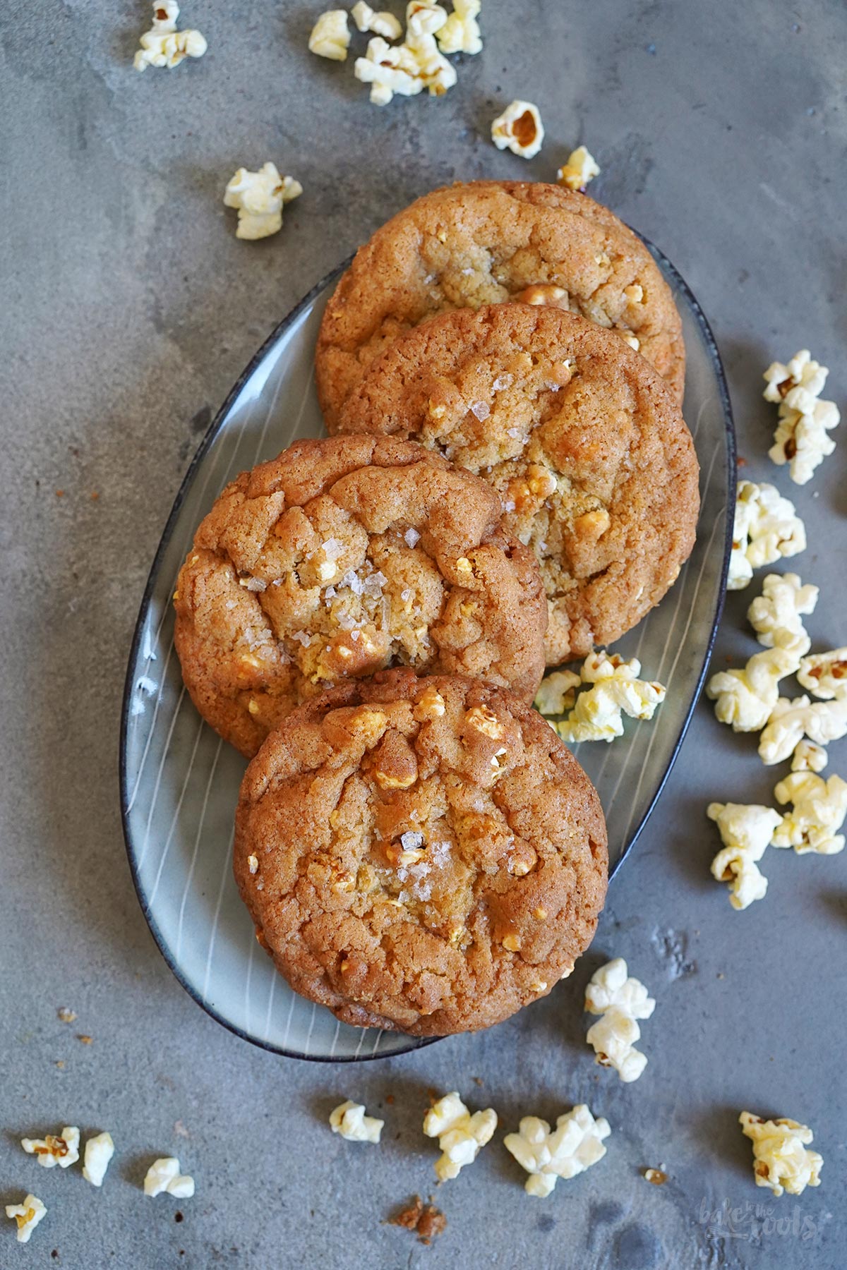 Sweet'n'Salty Popcorn Cookies | Bake to the roots