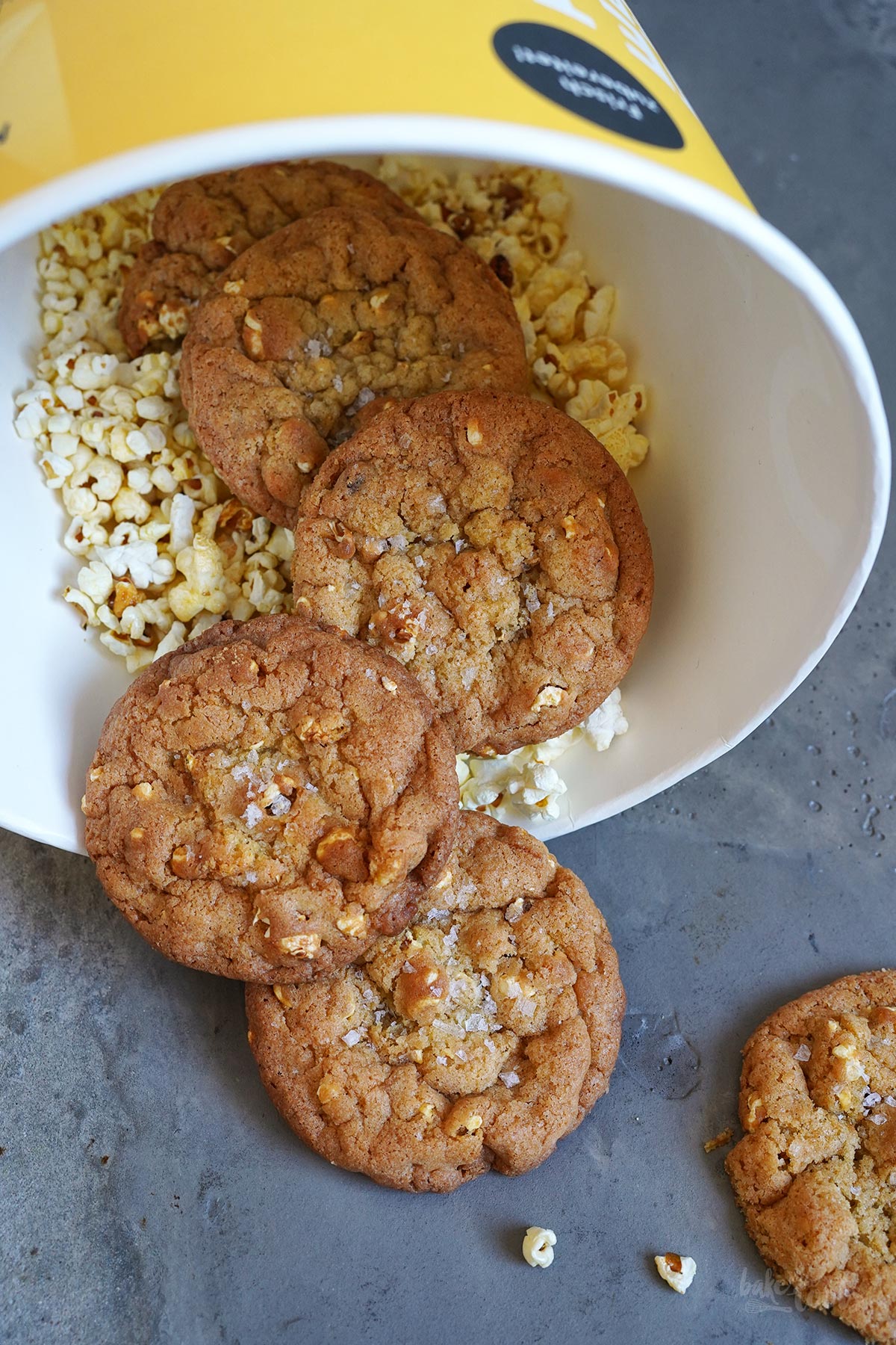 Sweet'n'Salty Popcorn Cookies | Bake to the roots