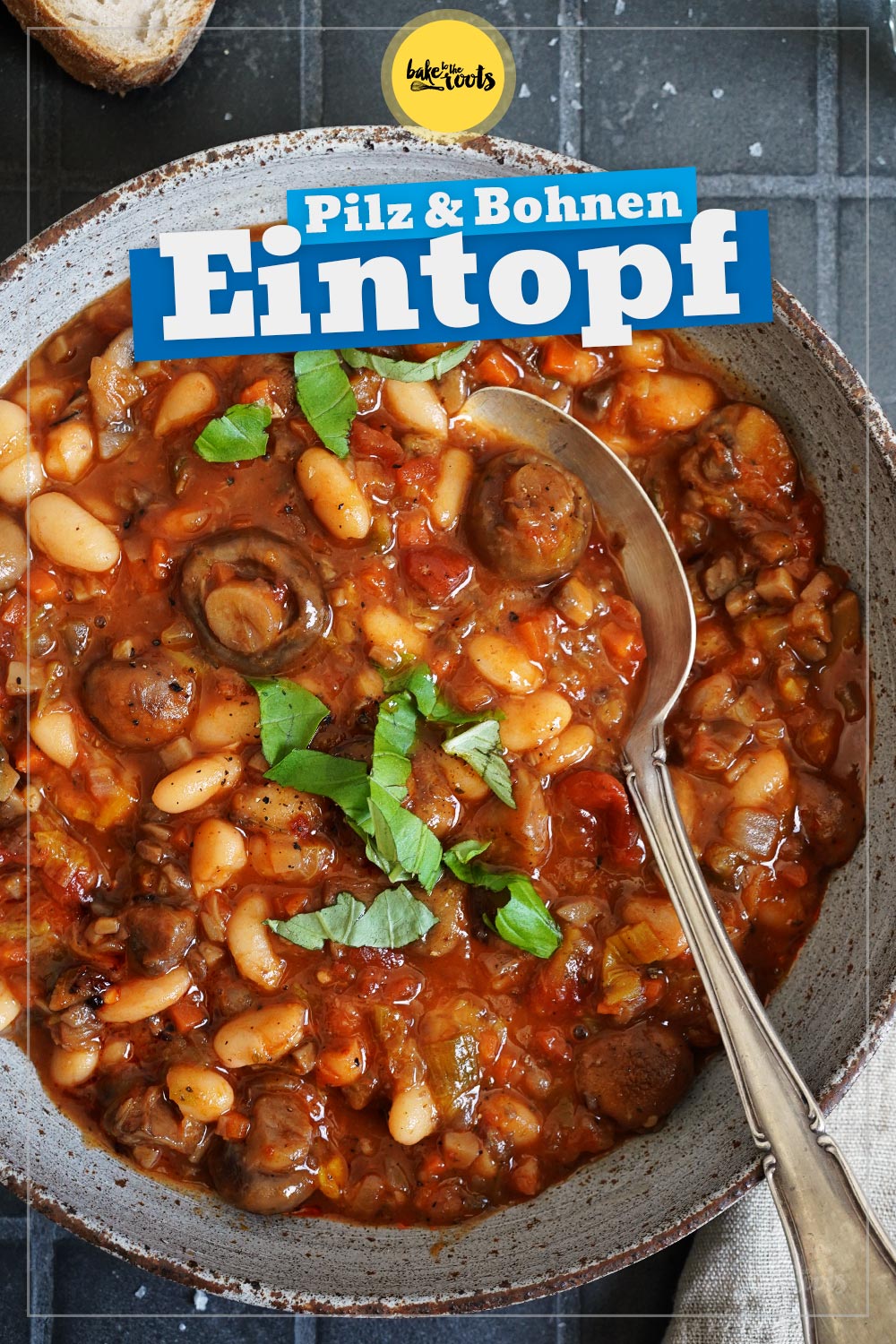 Eintopf mit Pilzen & Bohnen (vegan) | Bake to the roots
