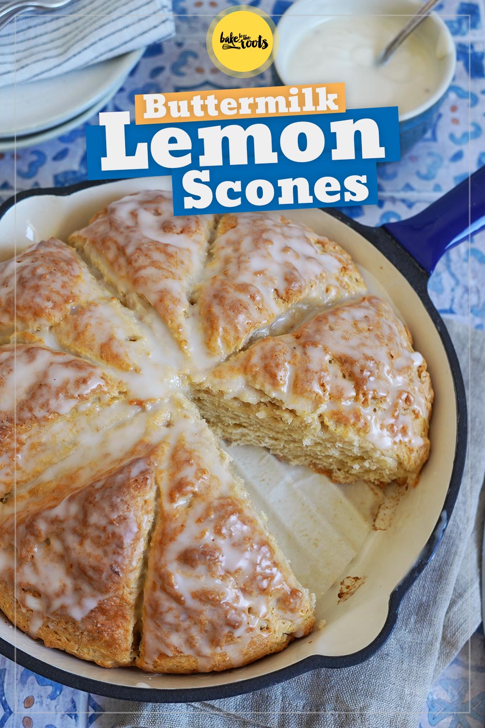 Lemon Buttermilk Scones | Bake to the roots