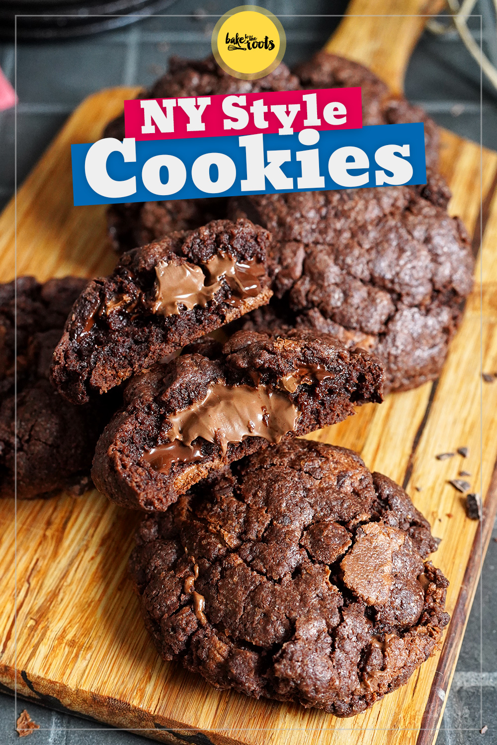 NY Style Chocolate Cookies | Bake to the roots