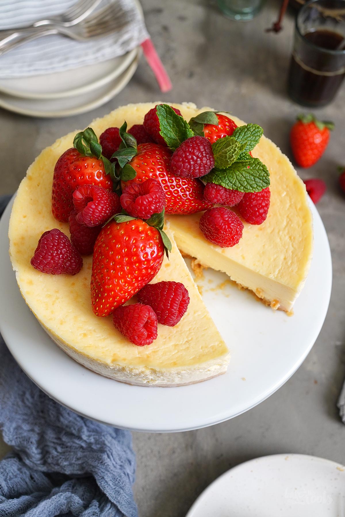 Einfacher Air Fryer Cheesecake | Bake to the roots