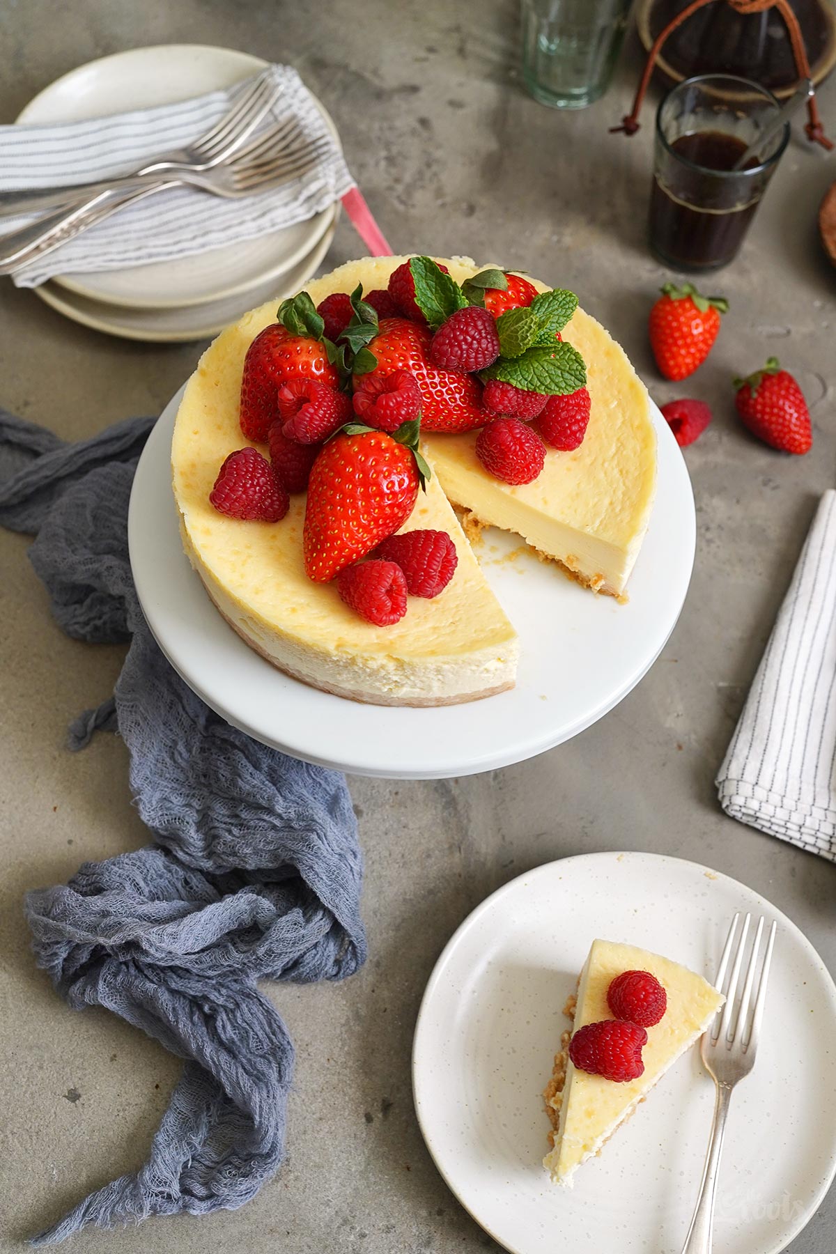 Einfacher Air Fryer Cheesecake | Bake to the roots